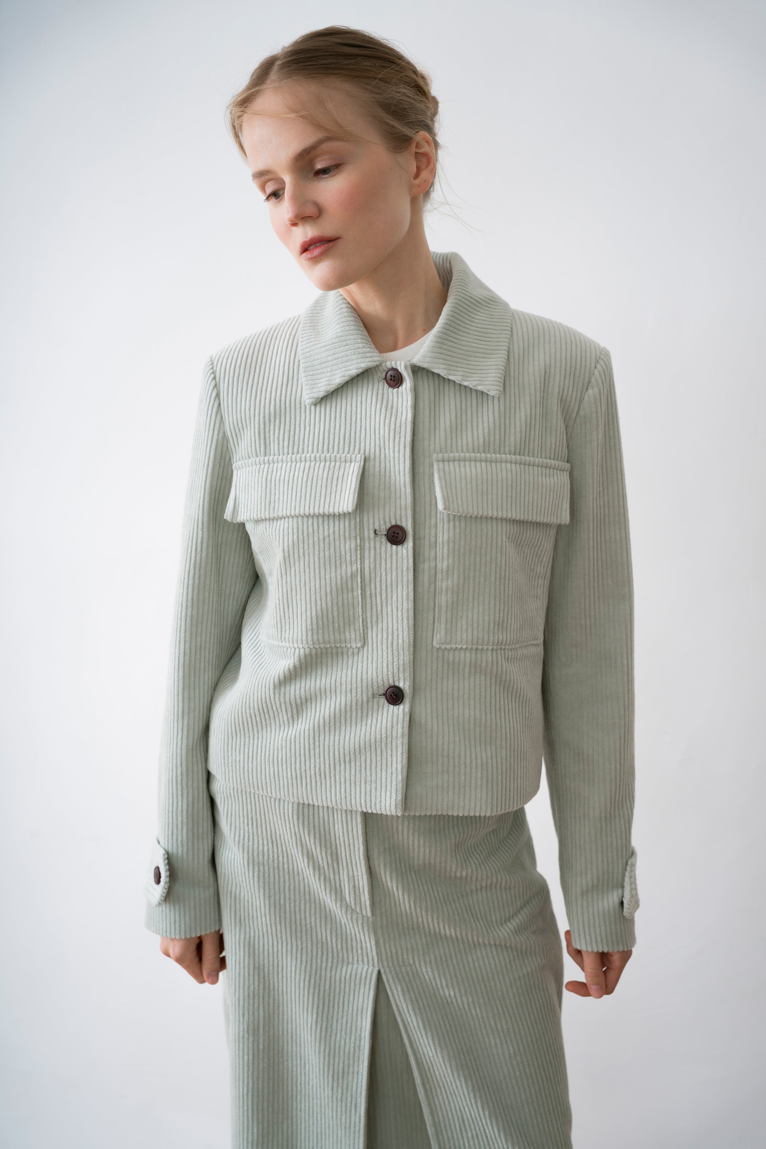 Corduroy Women's Jacket Corrado Mint