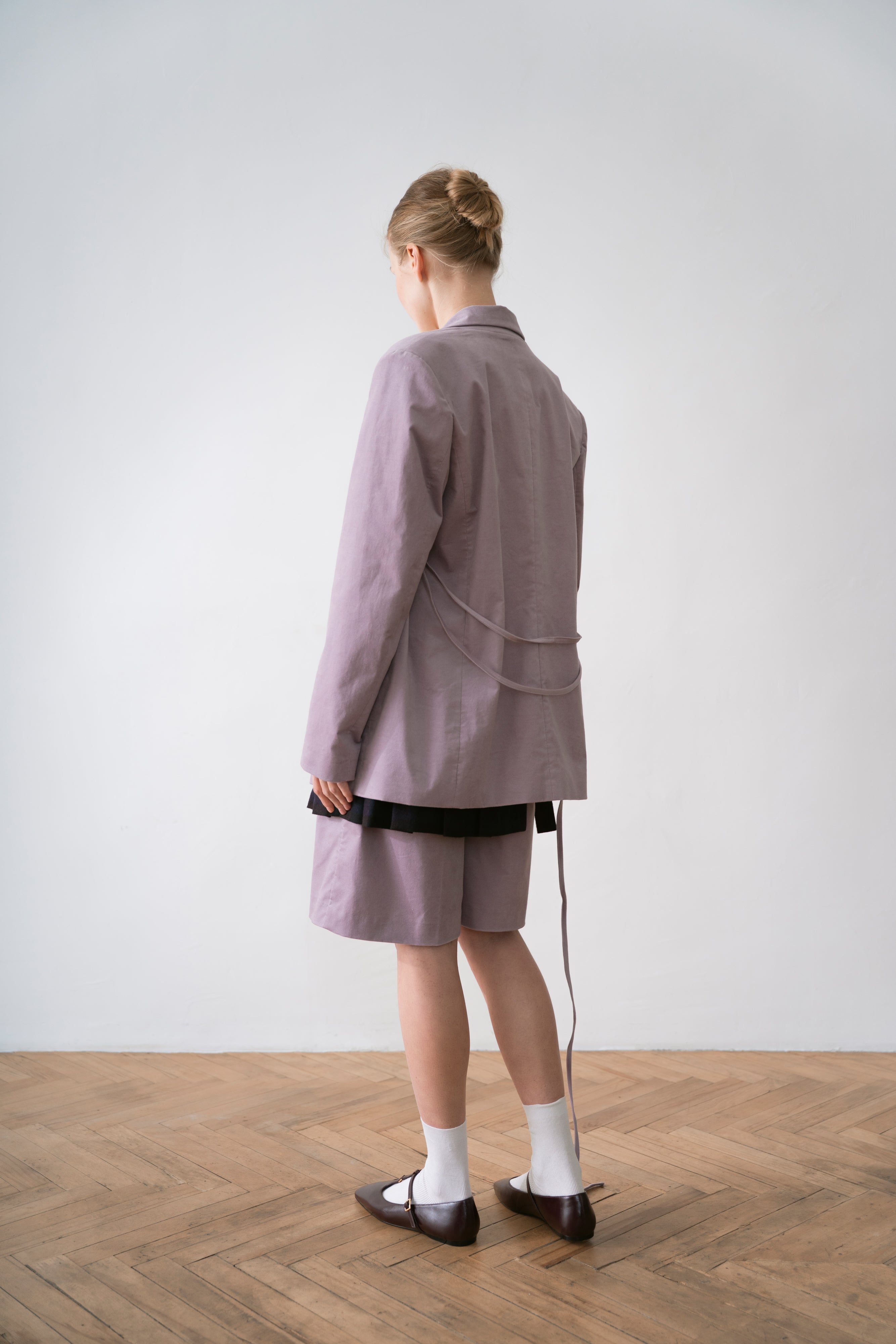 Velvet Double Breasted Jacket Brando, Violet