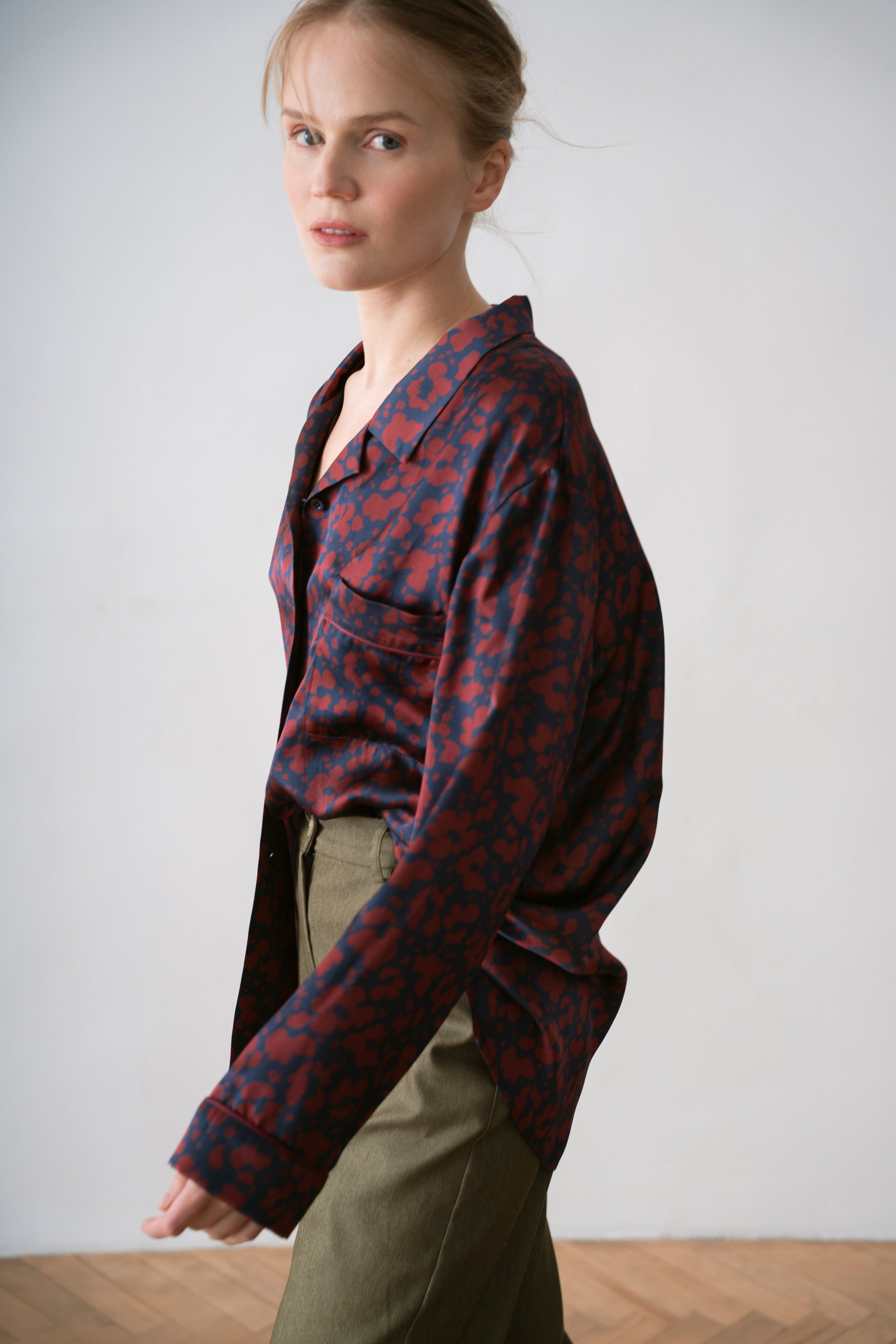 Viscose Women's PJ Blouse Cara, Aubergine