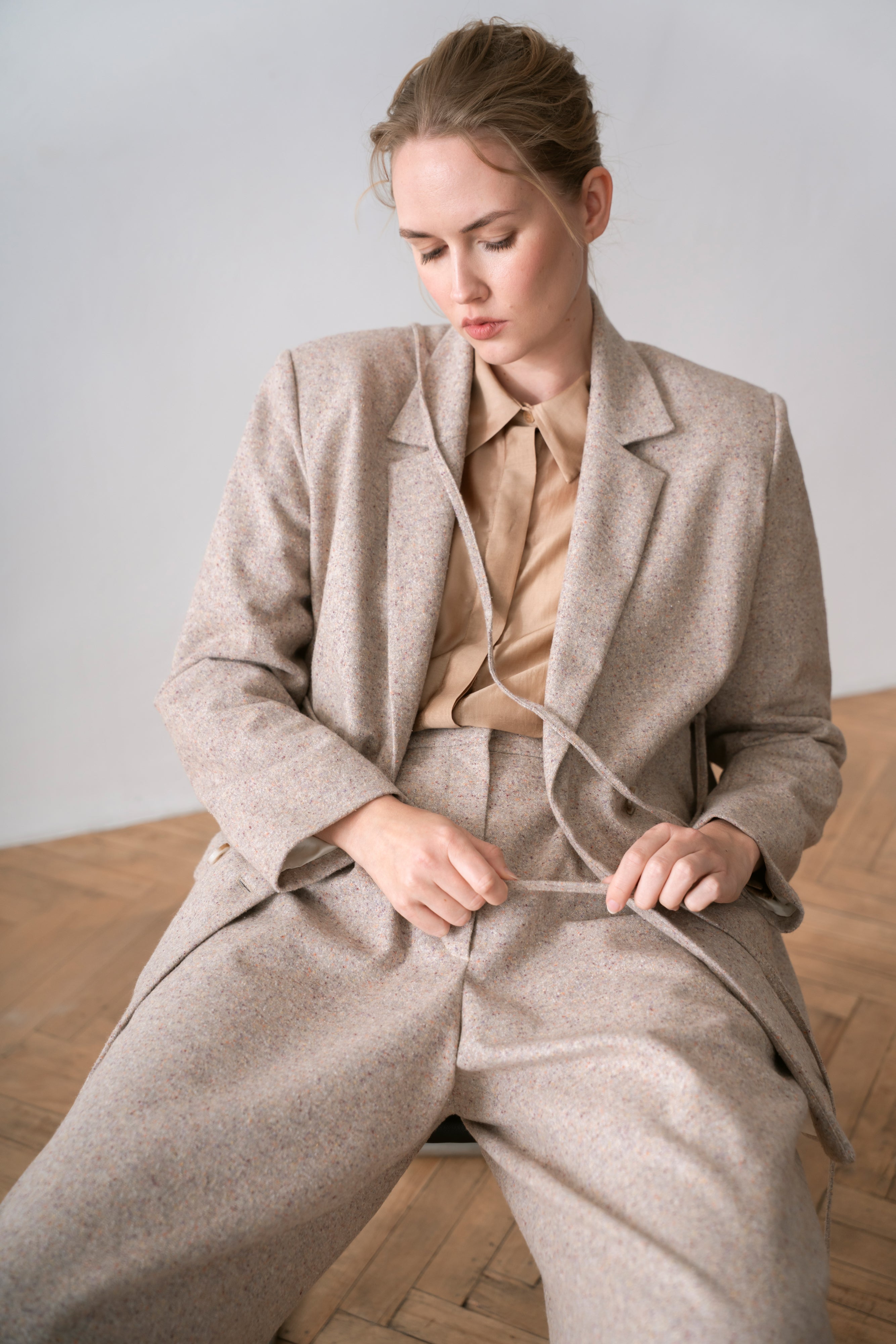 Wool Women's Trousers Avena, Grey
