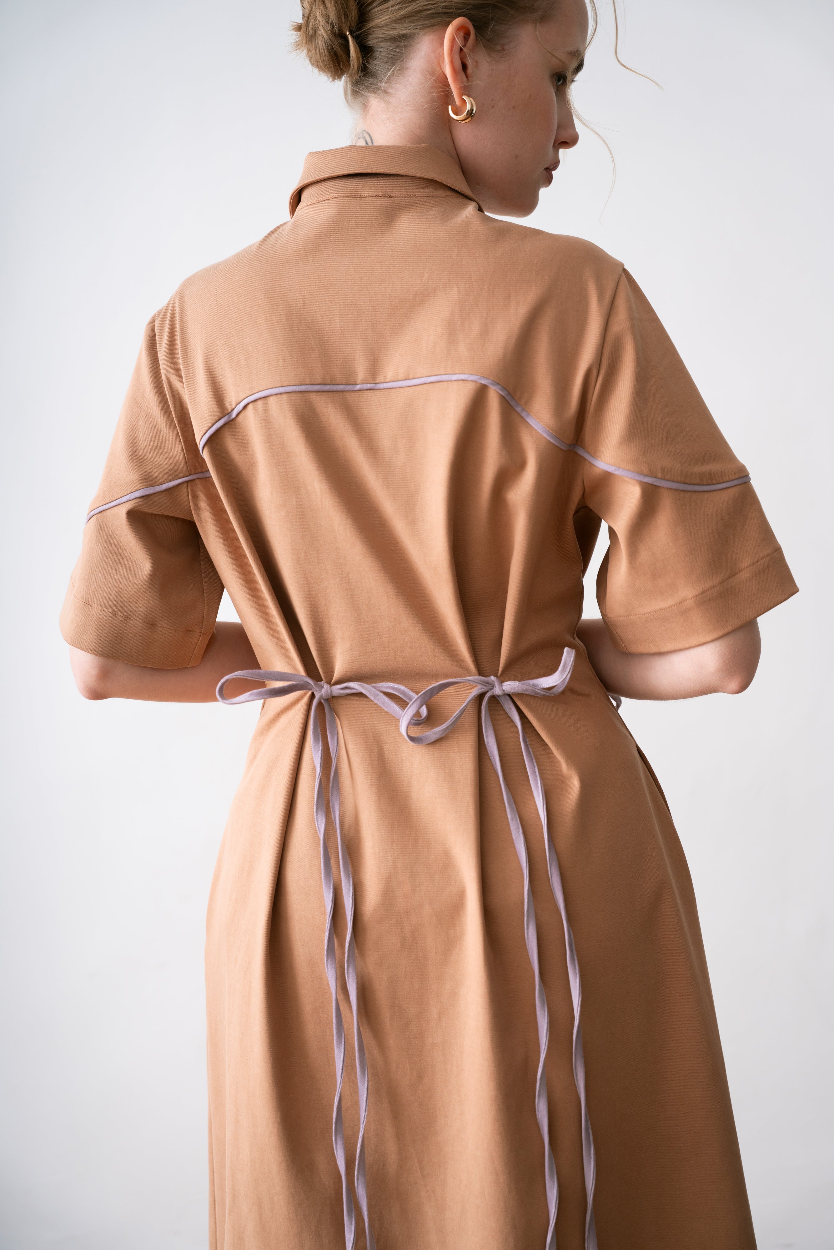 Lyocell Women's Shirt Dress Renzo Camel