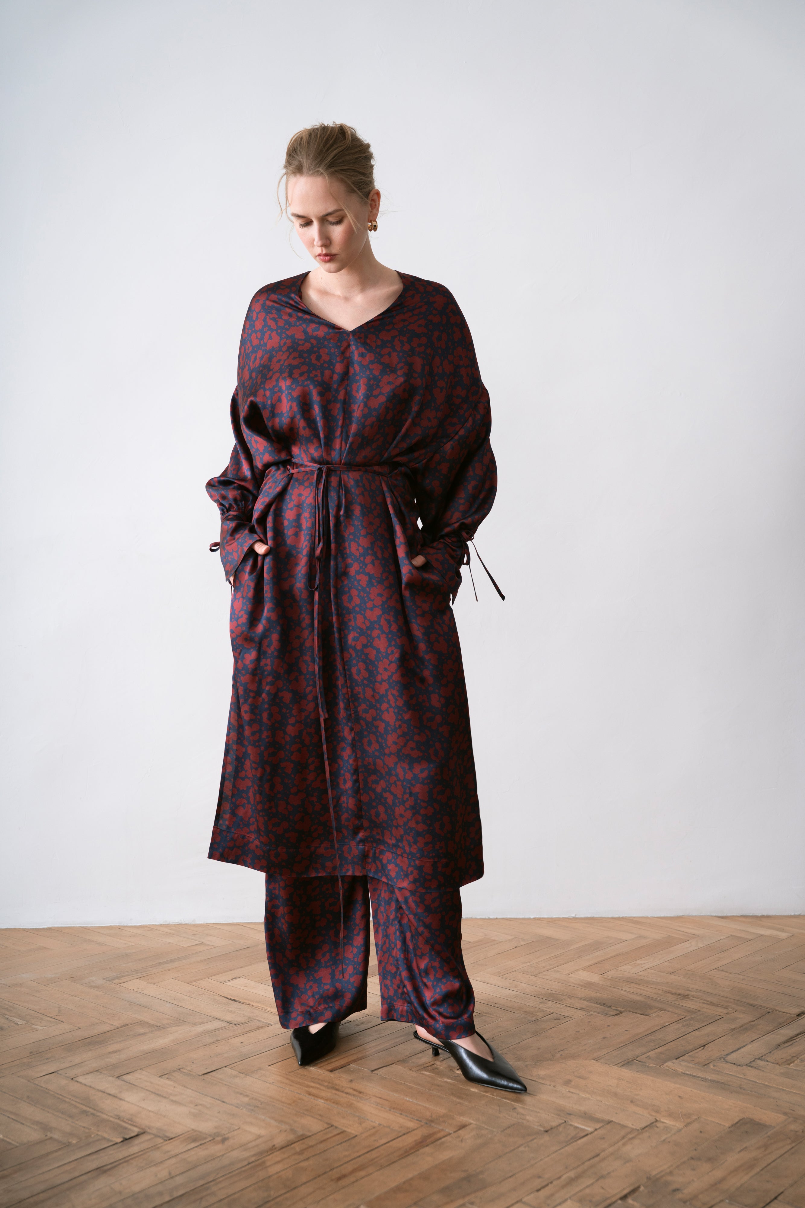 Viscose Women's PJ Pants Cara, Aubergine