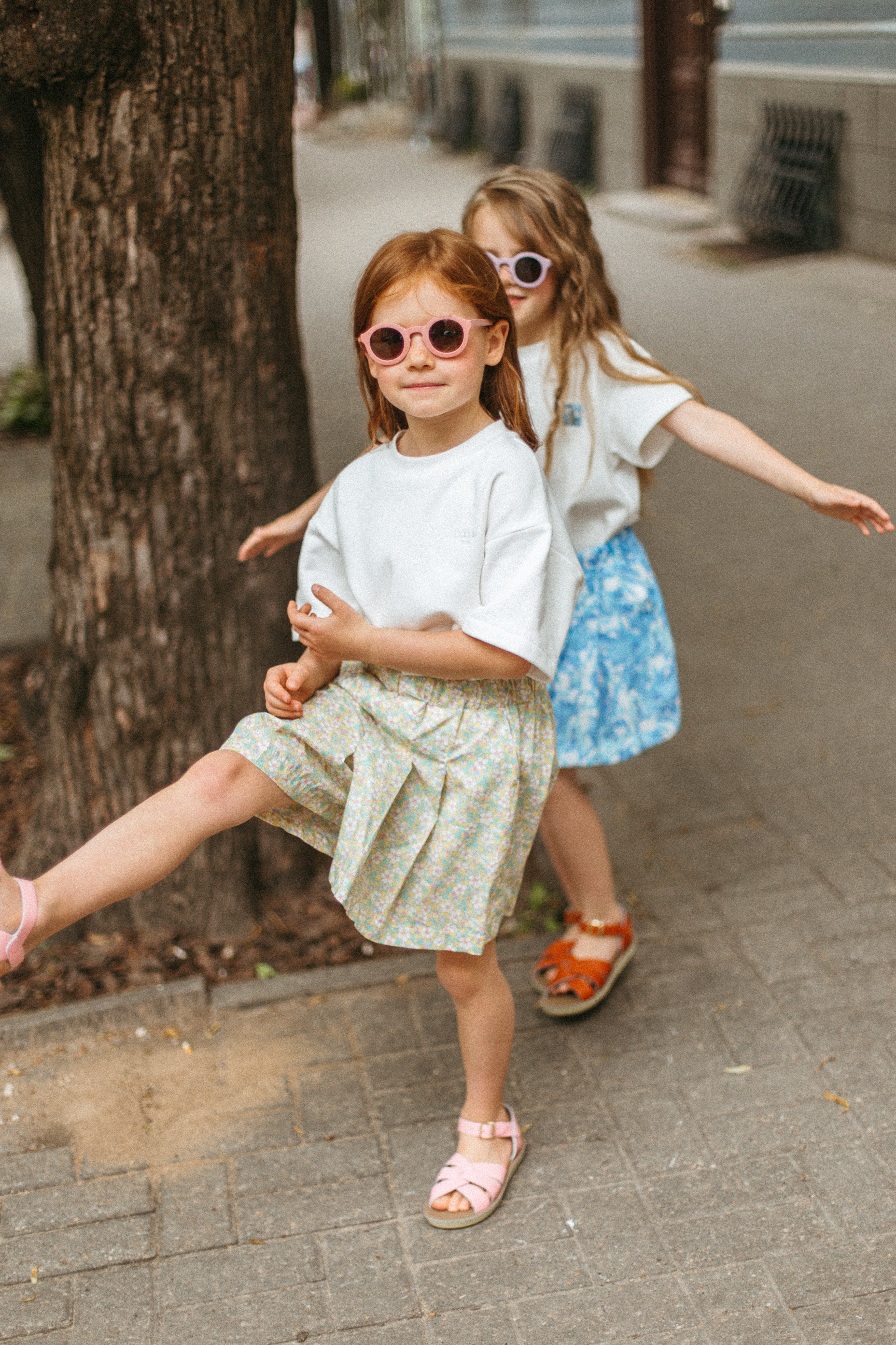 Friday Cotton Skorts, Floral Yellow