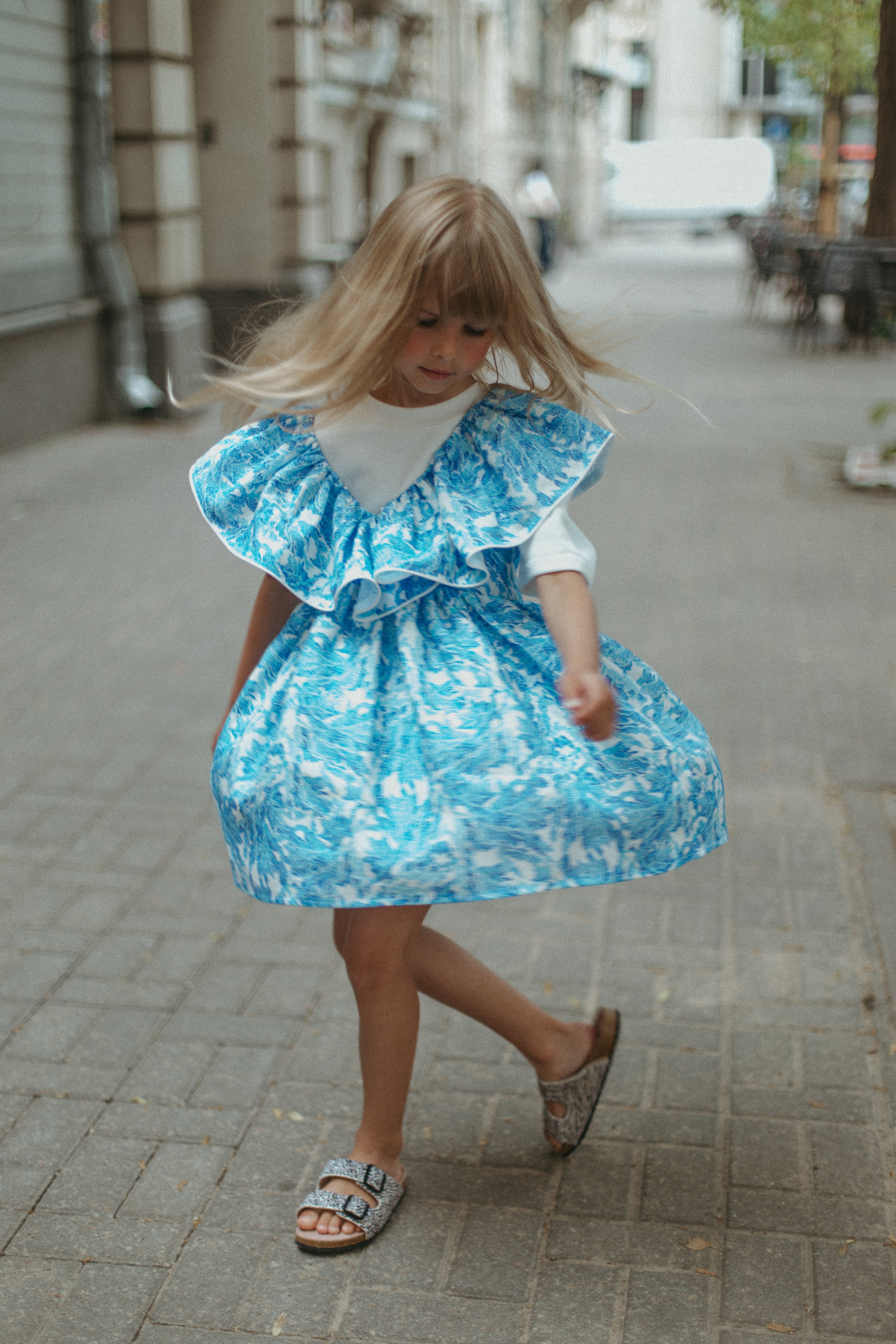 Tuesday Cotton Dress, Sky Blue