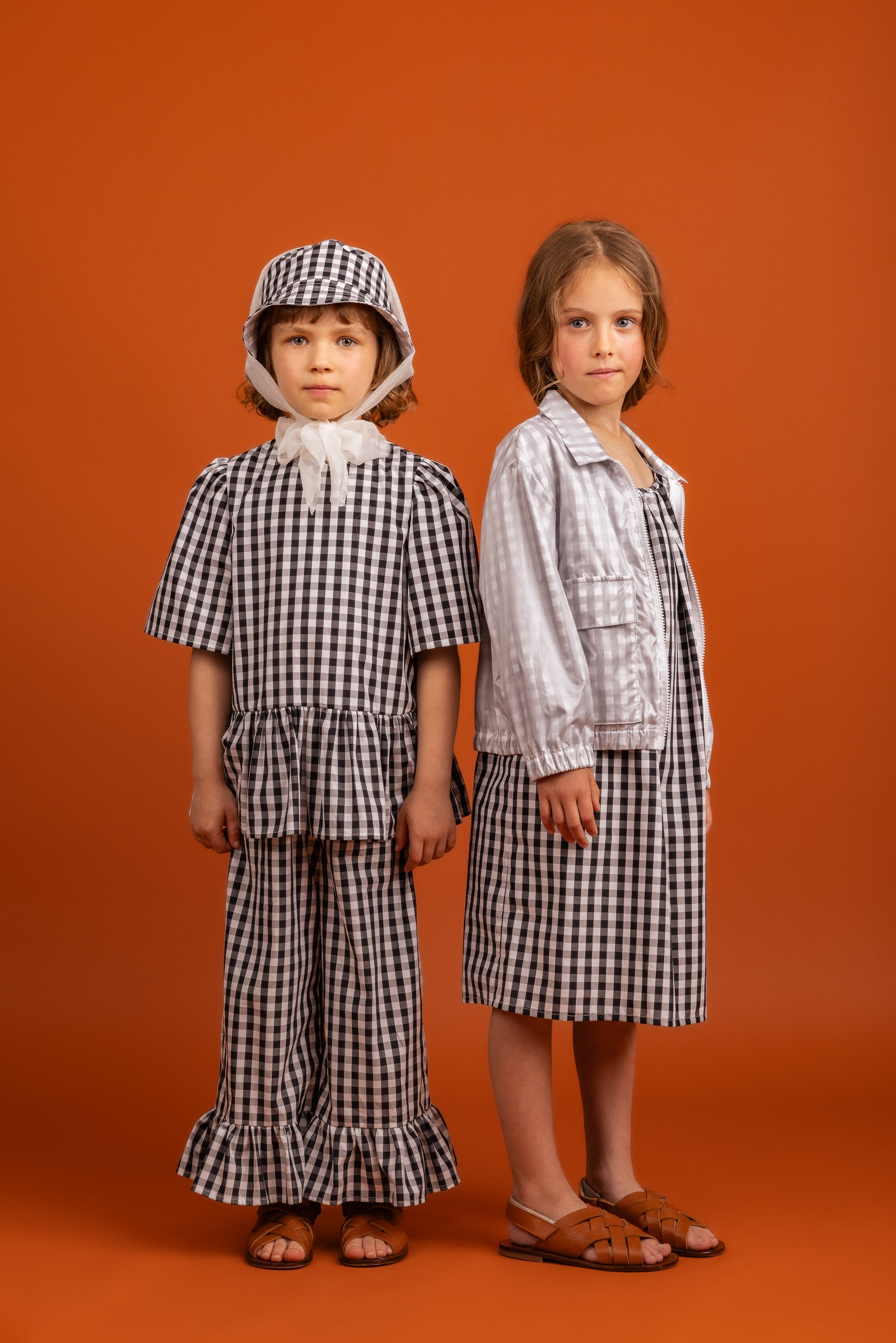 Benji Trousers Cotton, Black Checks