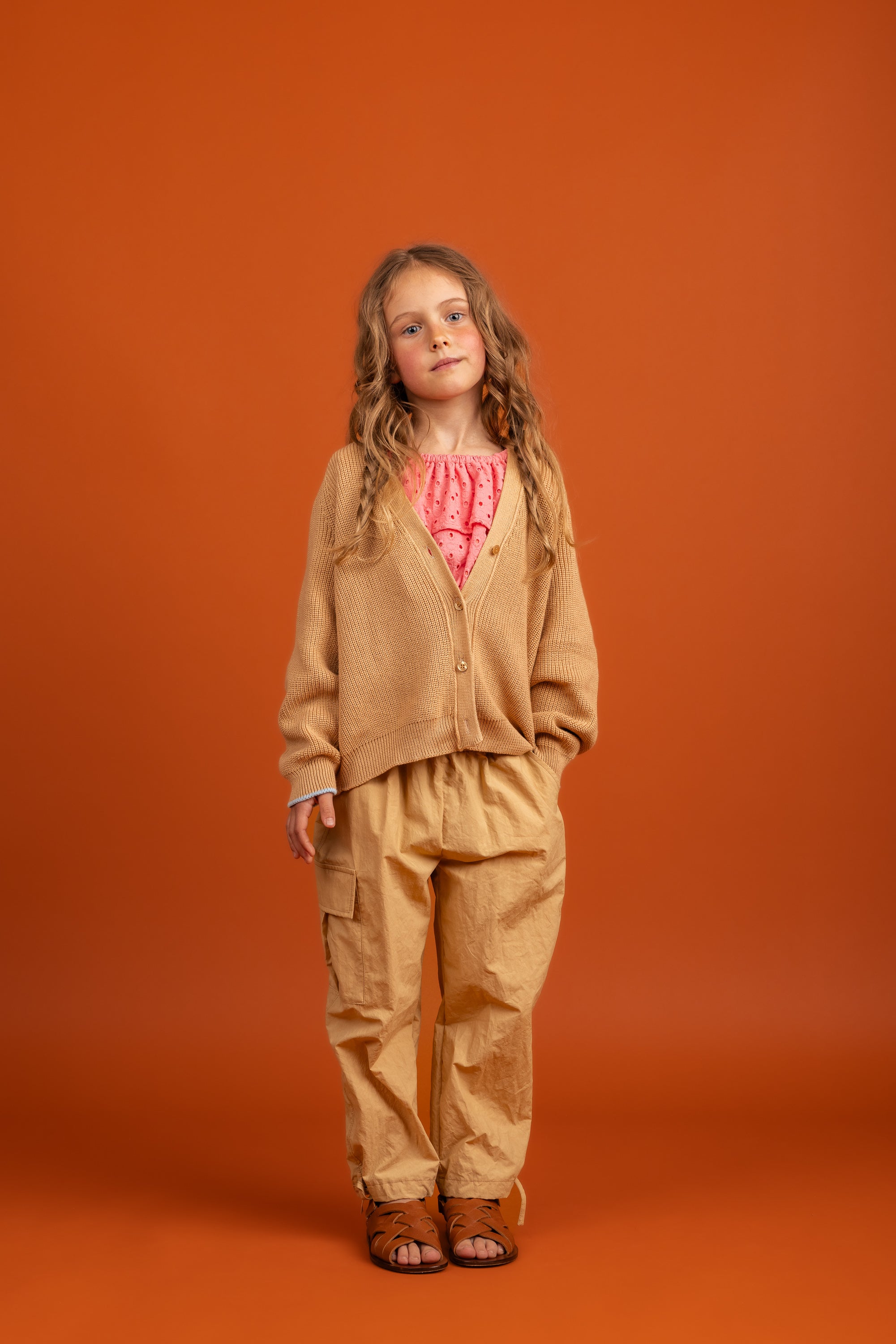 Morgan Cardigan Cotton, Beige