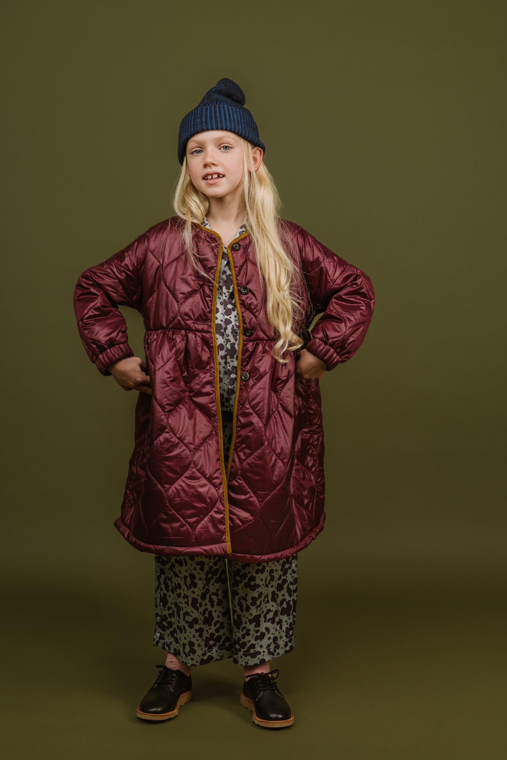 Puffer Coat Nico, Aubergine