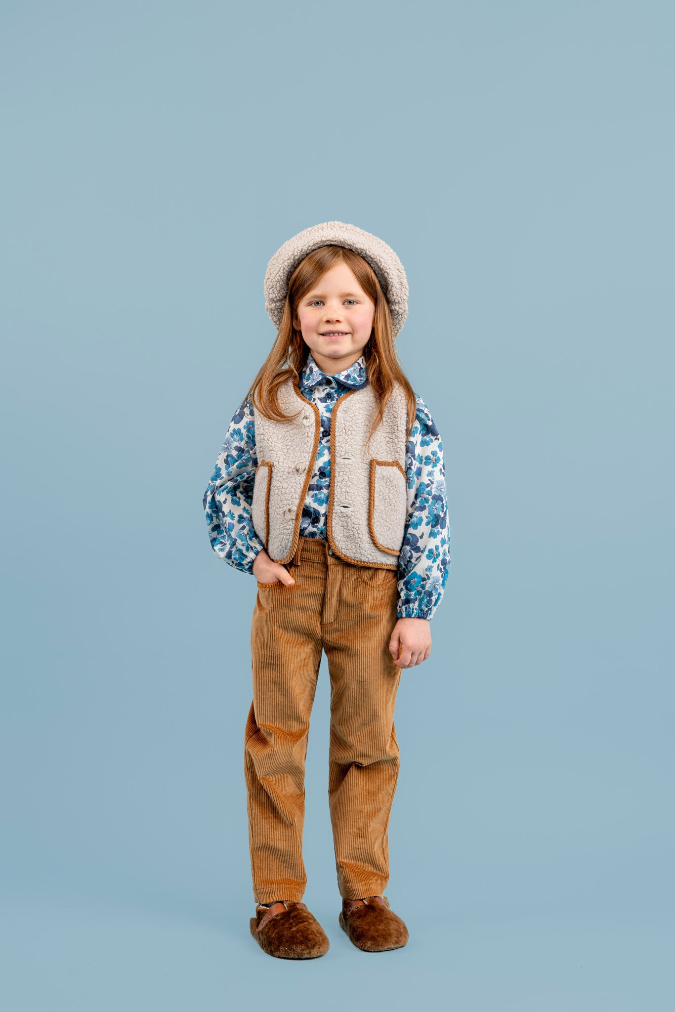 Leo Sherpa Vest, Grey
