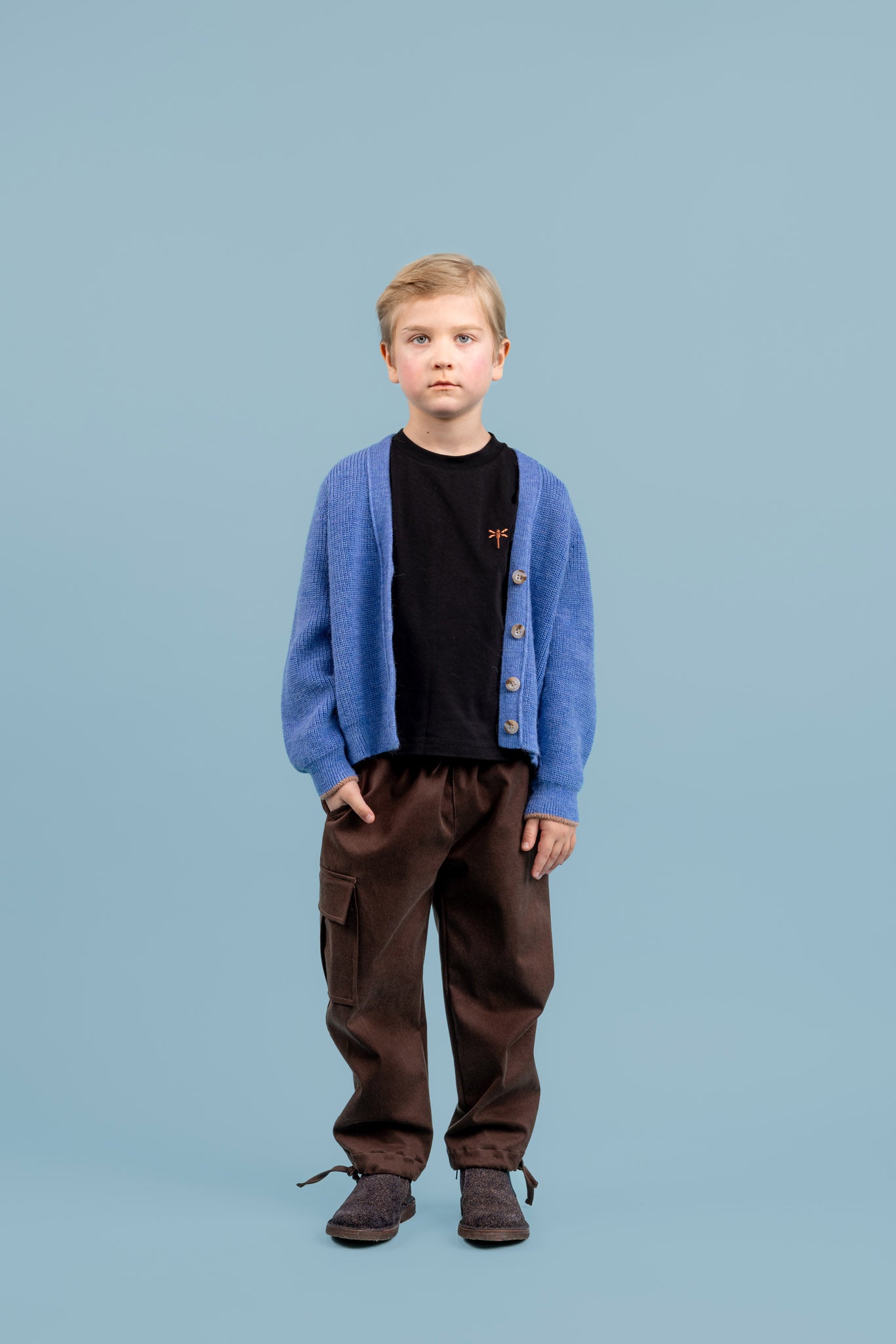 Phoenix Wool Cardigan, Blue