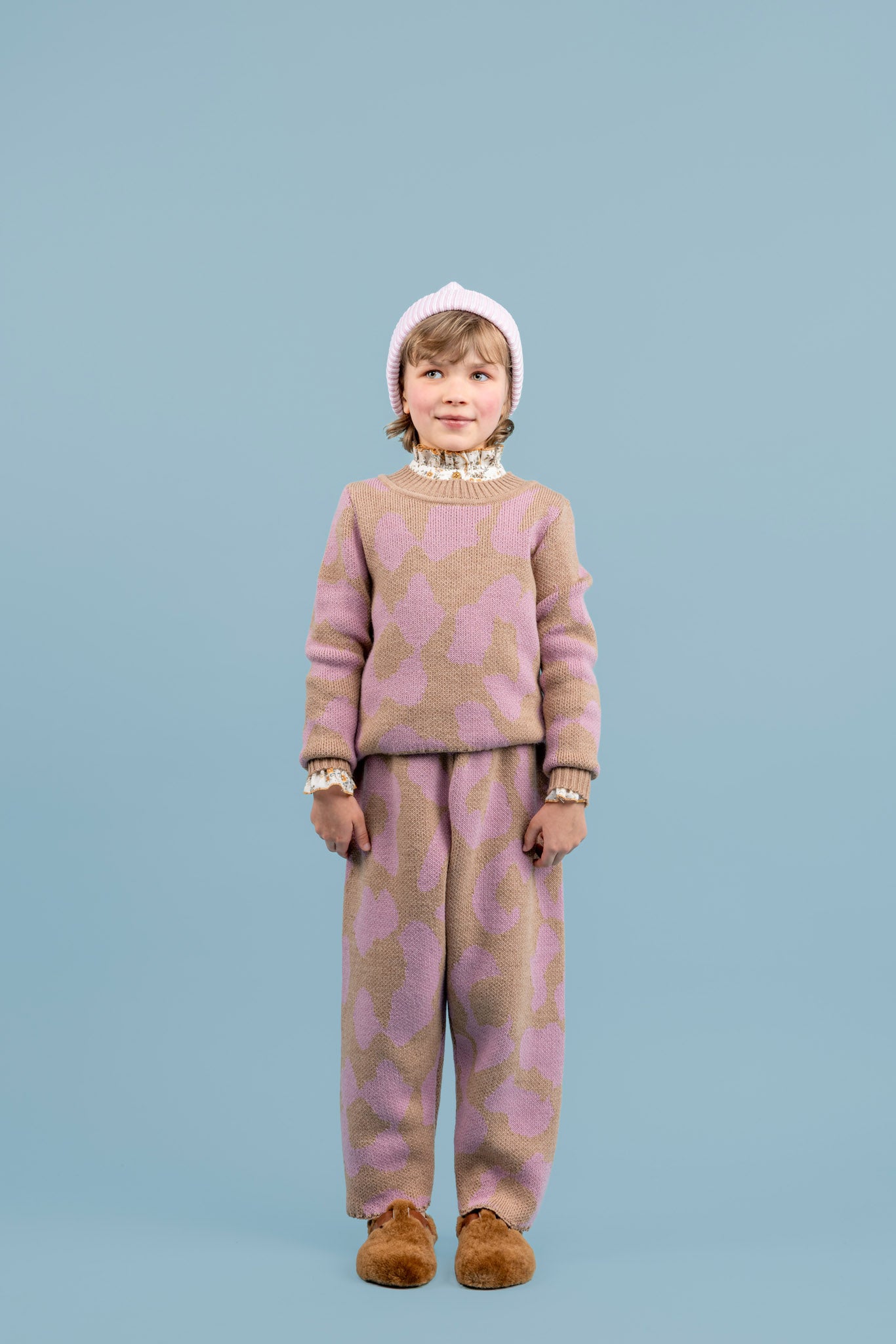 Quinn Wool Trousers, Pink