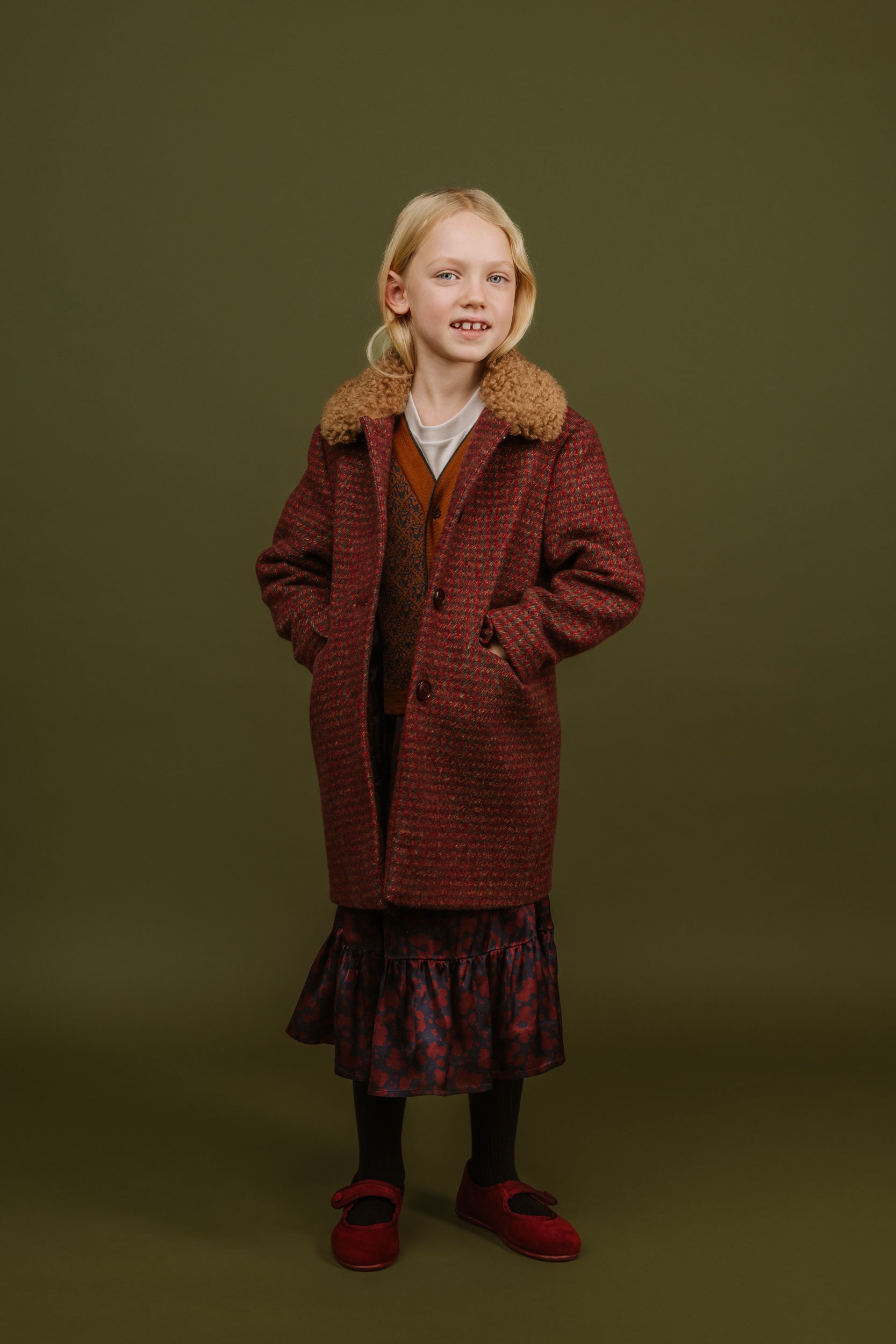 Wool Coat Odette, Red