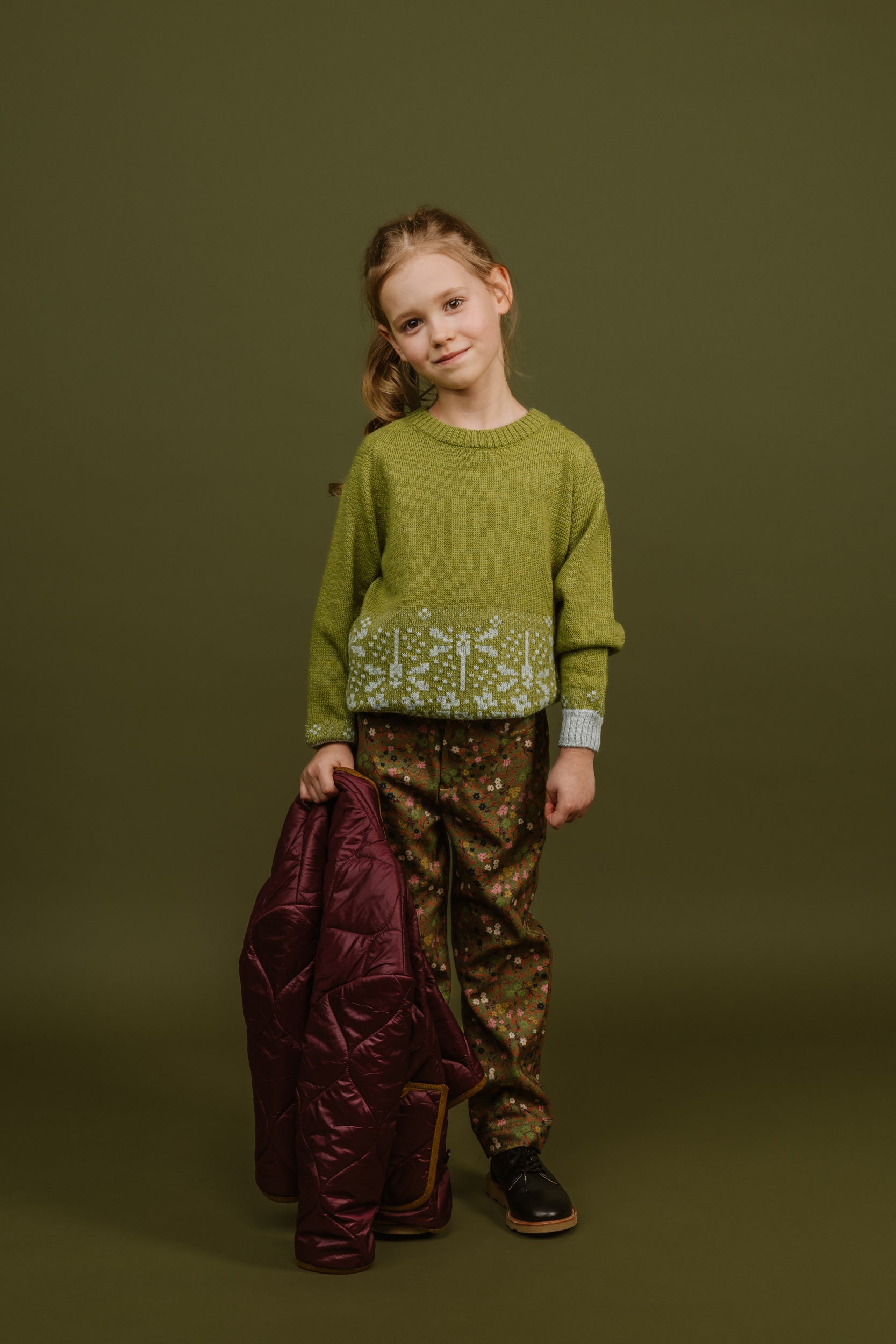 Wool Sweater Dragonfly, Green