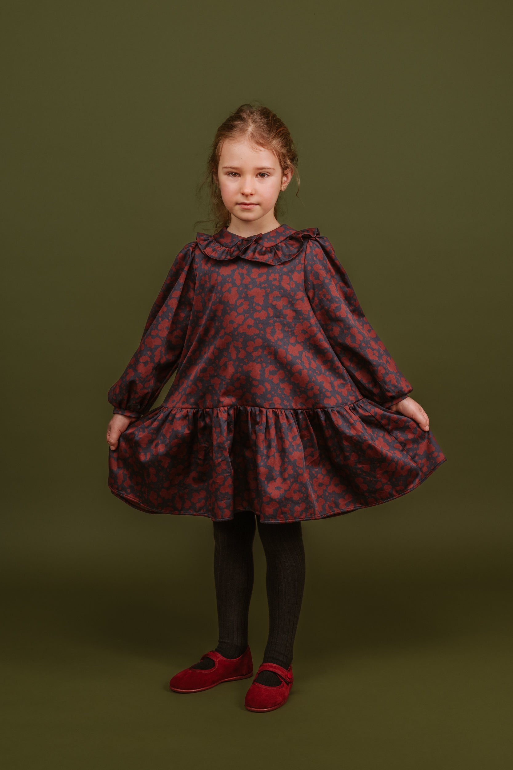 Cotton Dress Cara, Aubergine