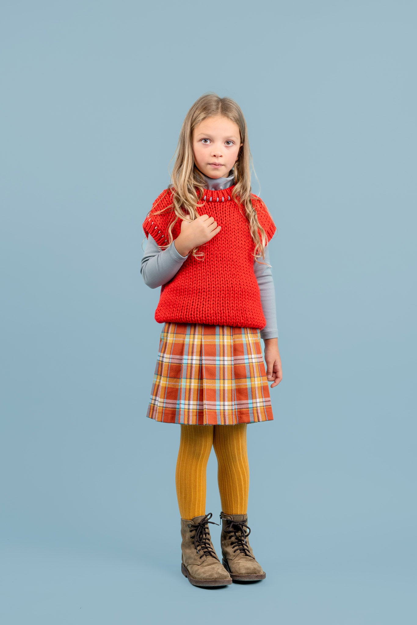 Robin Cotton Skirt, Orange