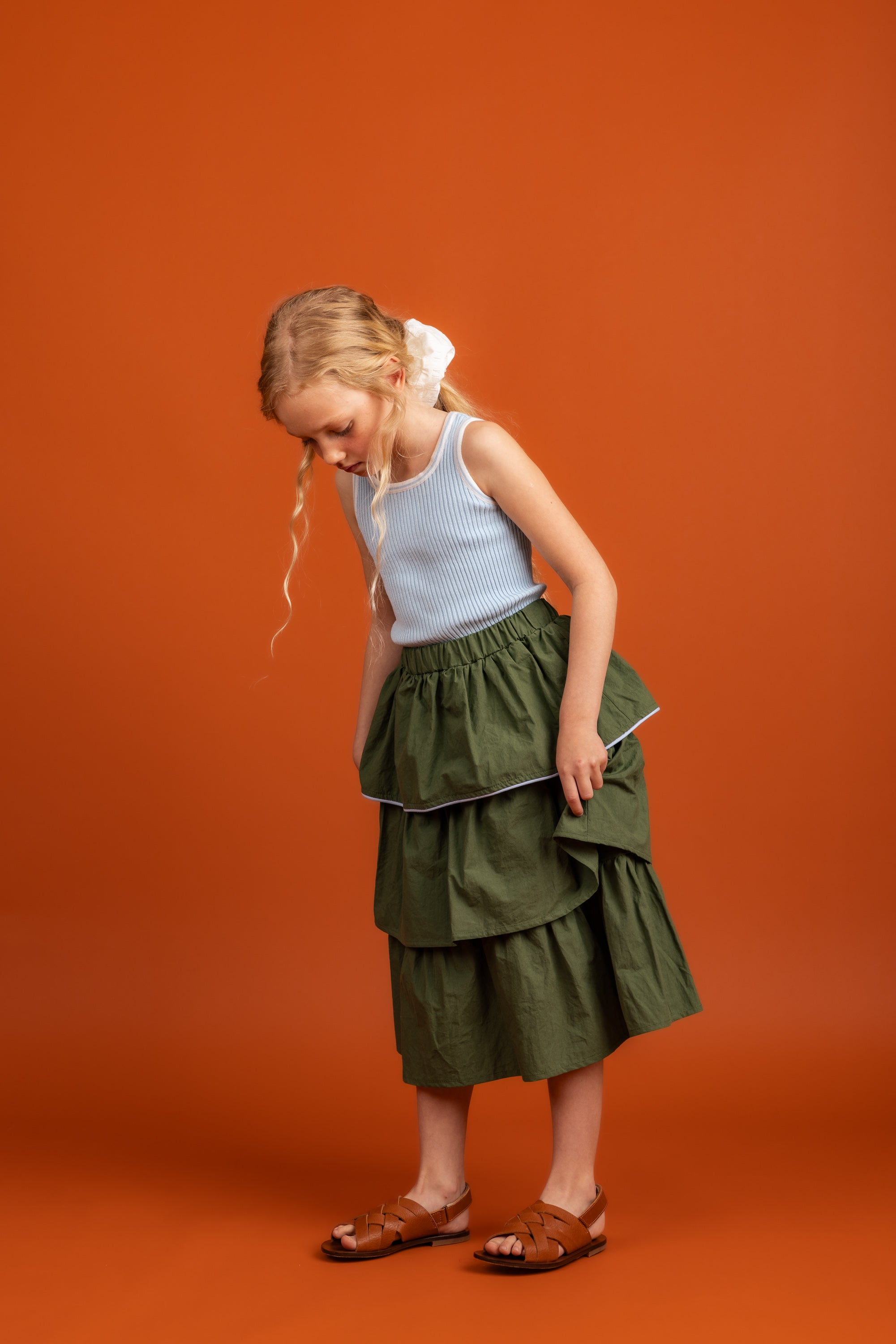 Hudson Long Skirt Cotton, Green