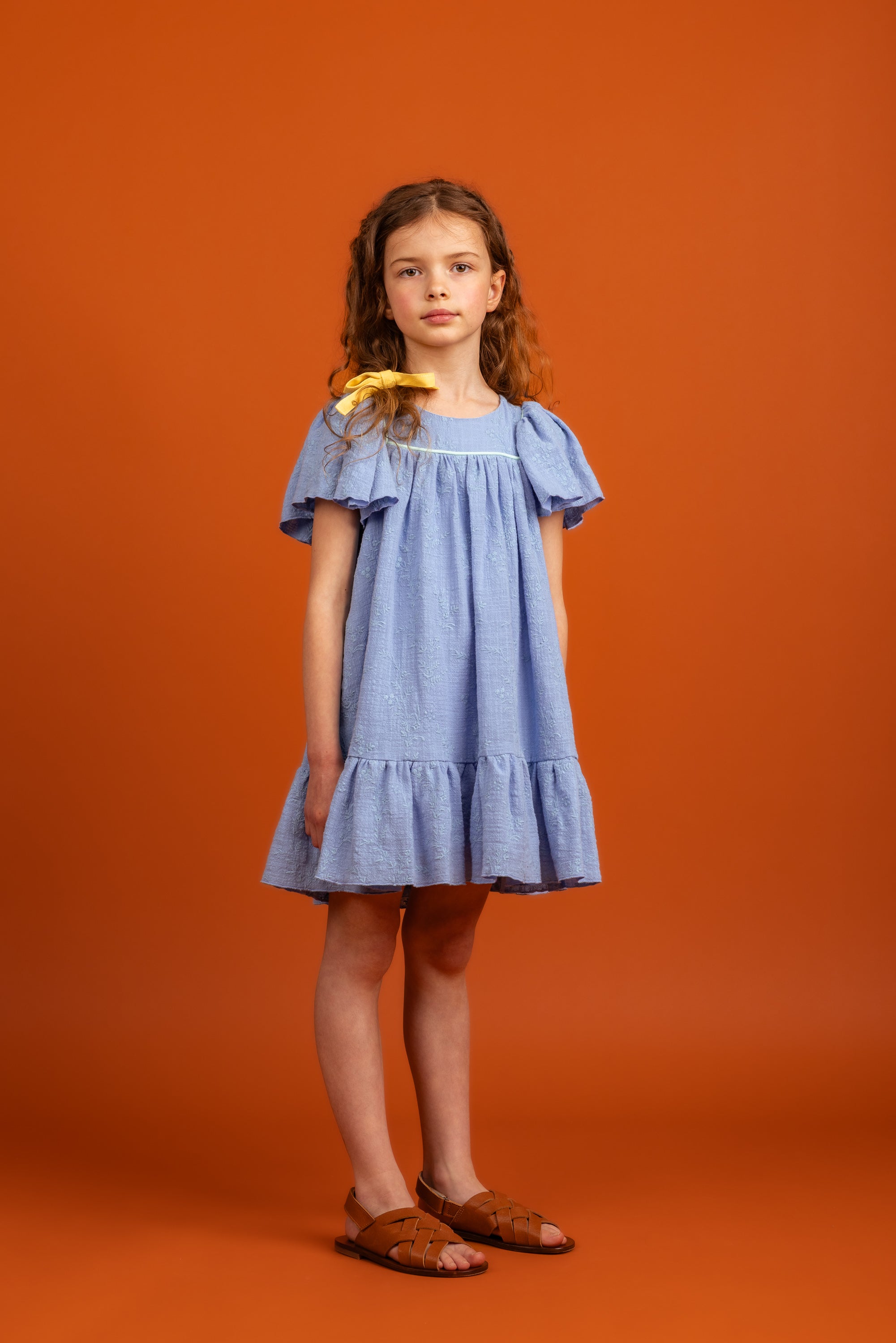 Millie kokvilnas Kleita, Zila