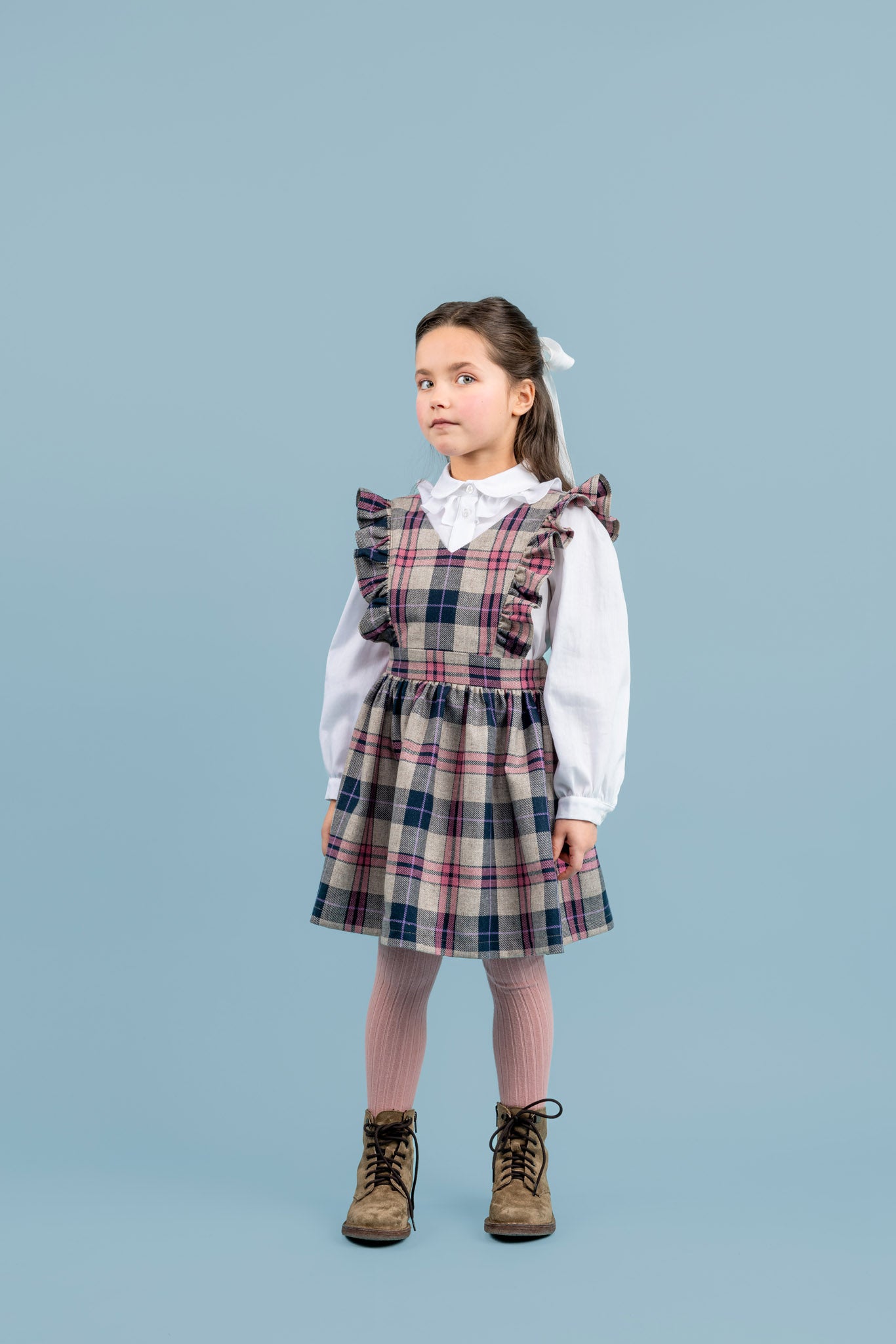 Blair Cotton Blouse with Ruffles, White