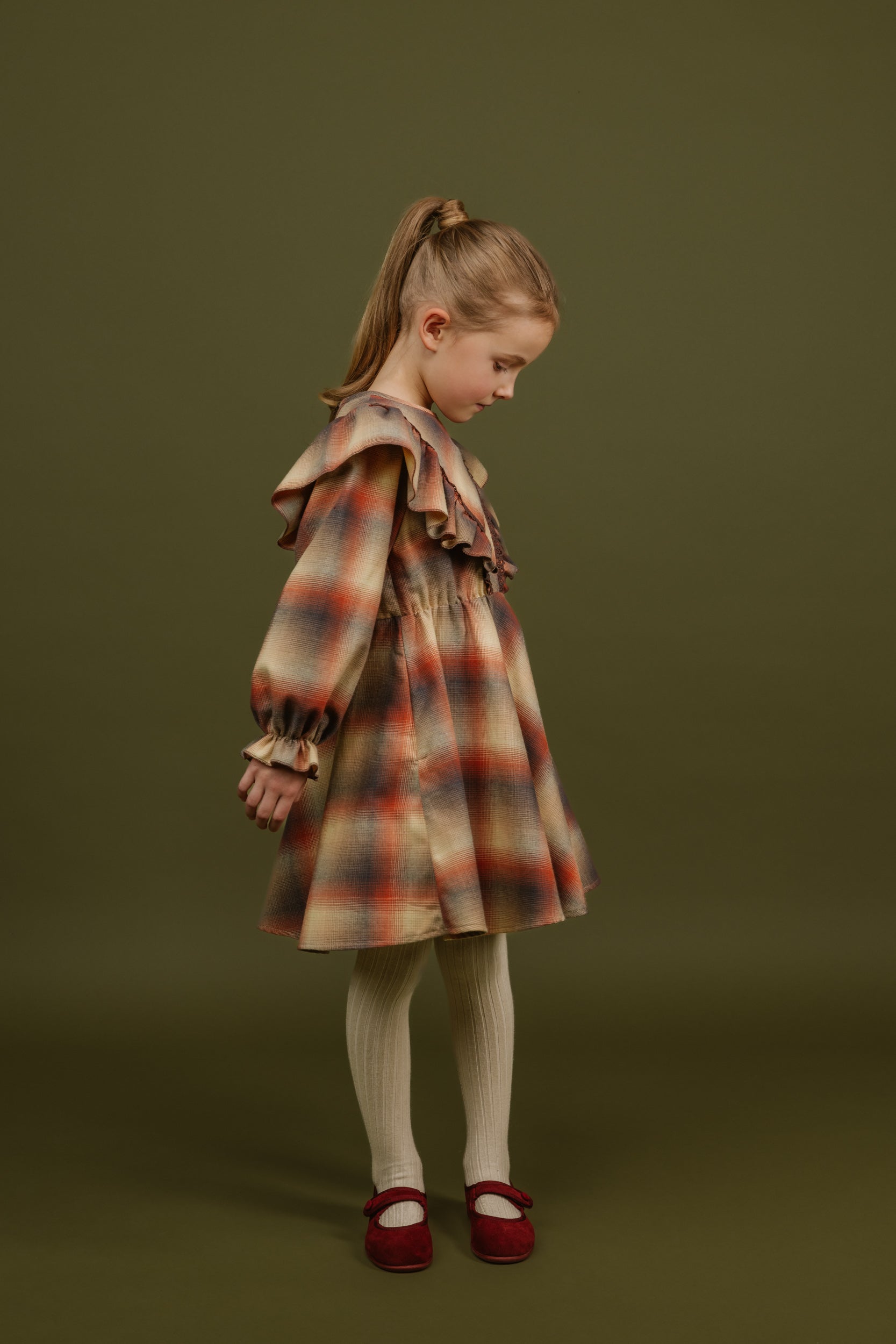 Cotton Dress With Ruffles Ciro, Yellow