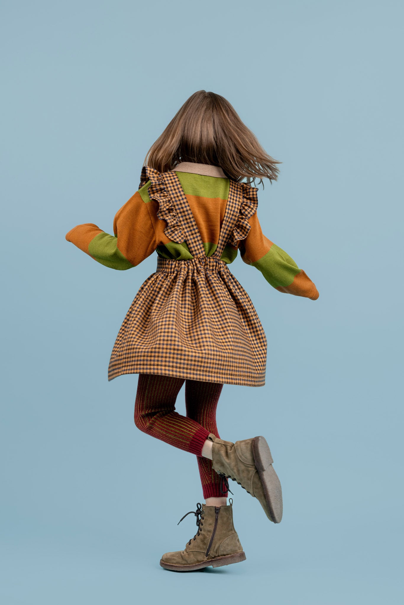Ellis Wool Pinafore Dress, Yellow
