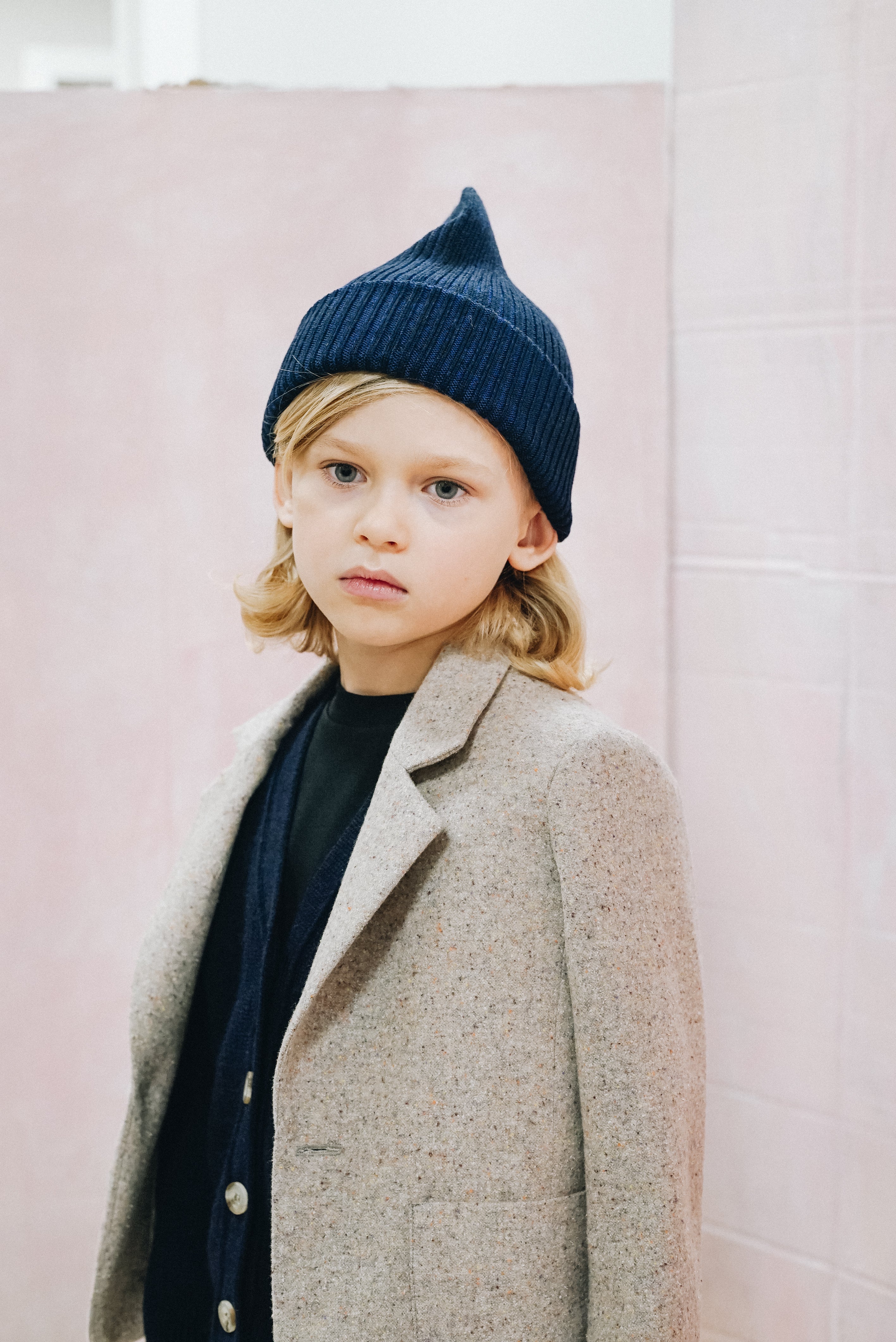 Wool Beanie Bambi, Blue