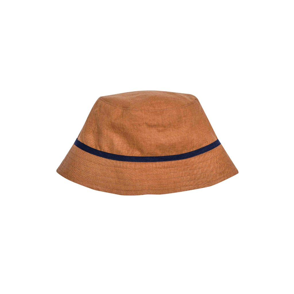 Linen Bucket Hat Forgetmenot Brown