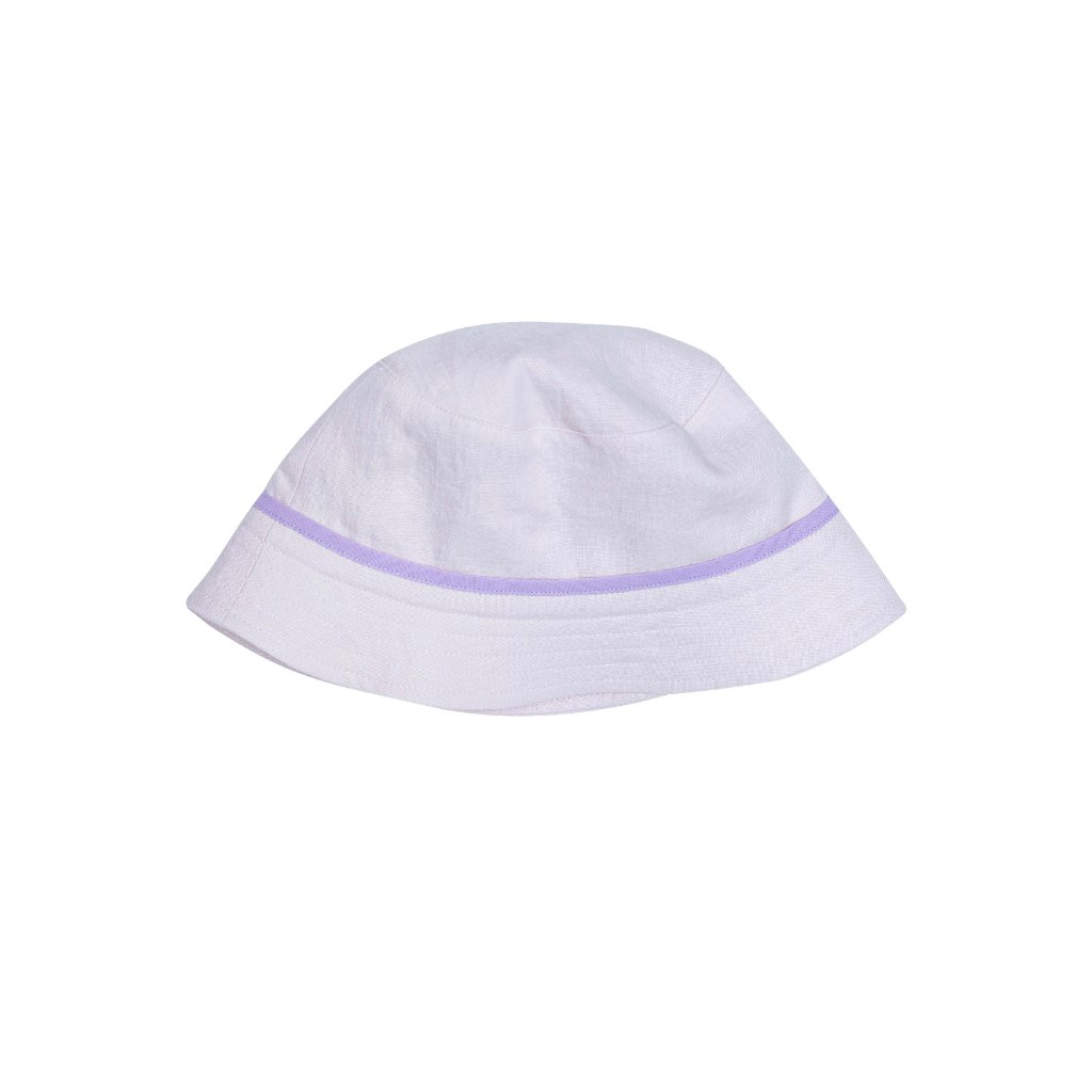 Linen Bucket Hat Forgetmenot White