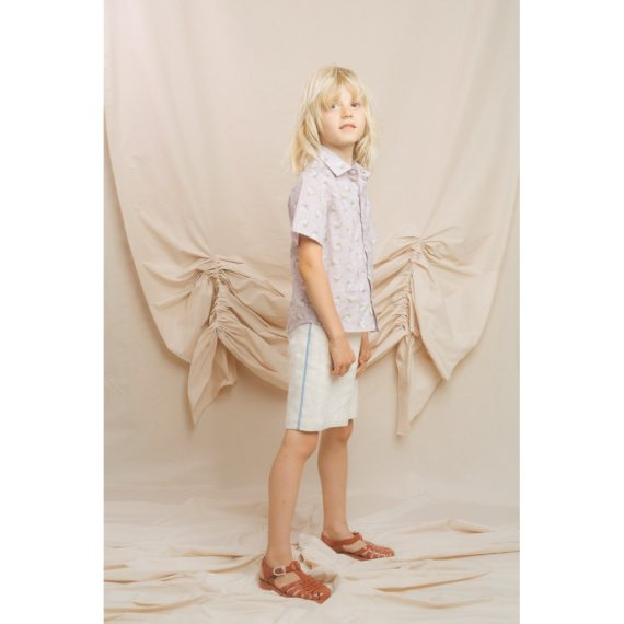 Linen Shorts Forgetmenot Classic White