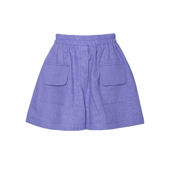 Linen Shorts Forgetmenot Violet