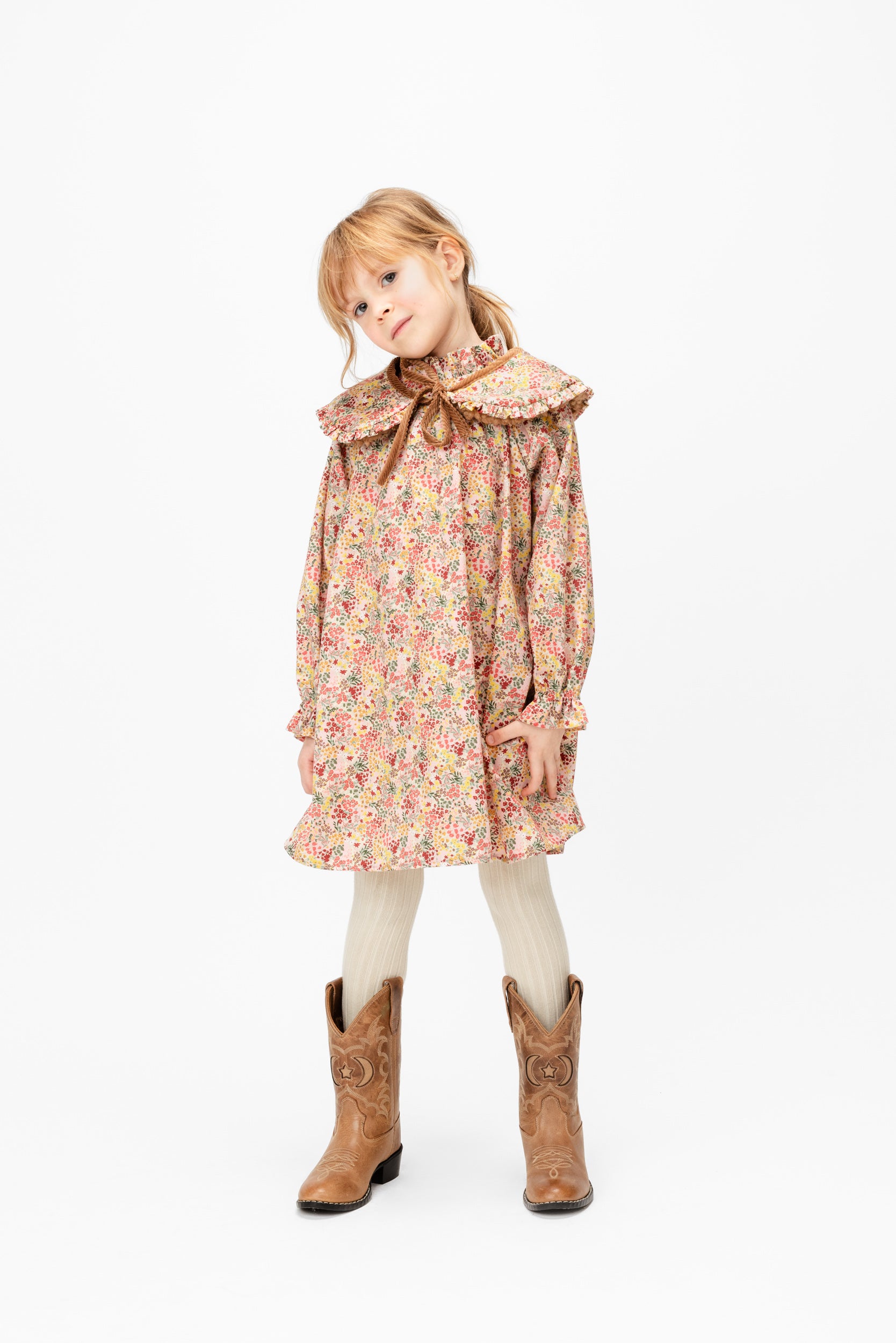 Cotton Dress Baby Ivy Pink