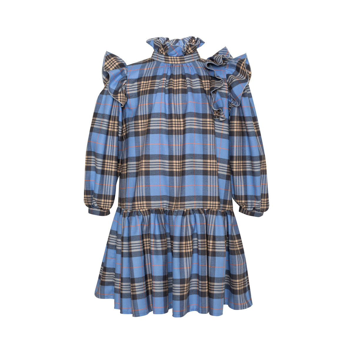 Cotton Dress Tartan Plaid, Blue