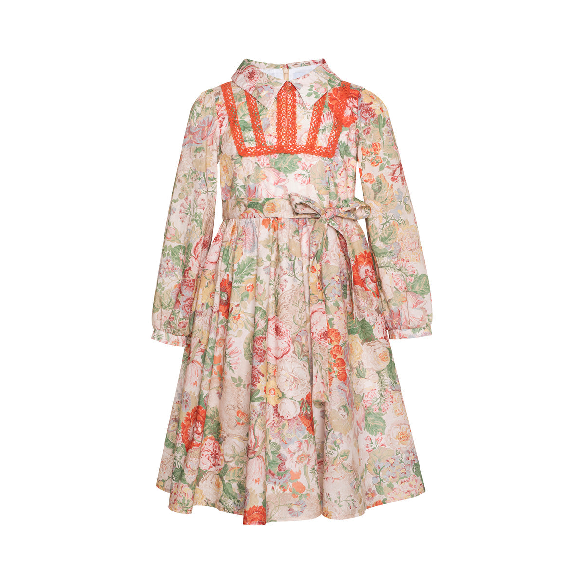 Cotton Maxi Dress Blossom Petals, Pink