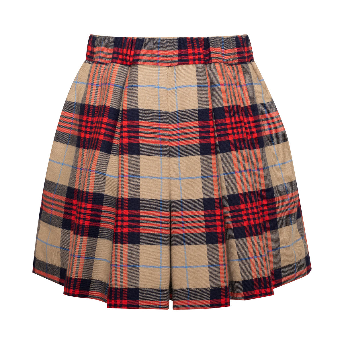 Cotton Skorts Tartan Plaid Red