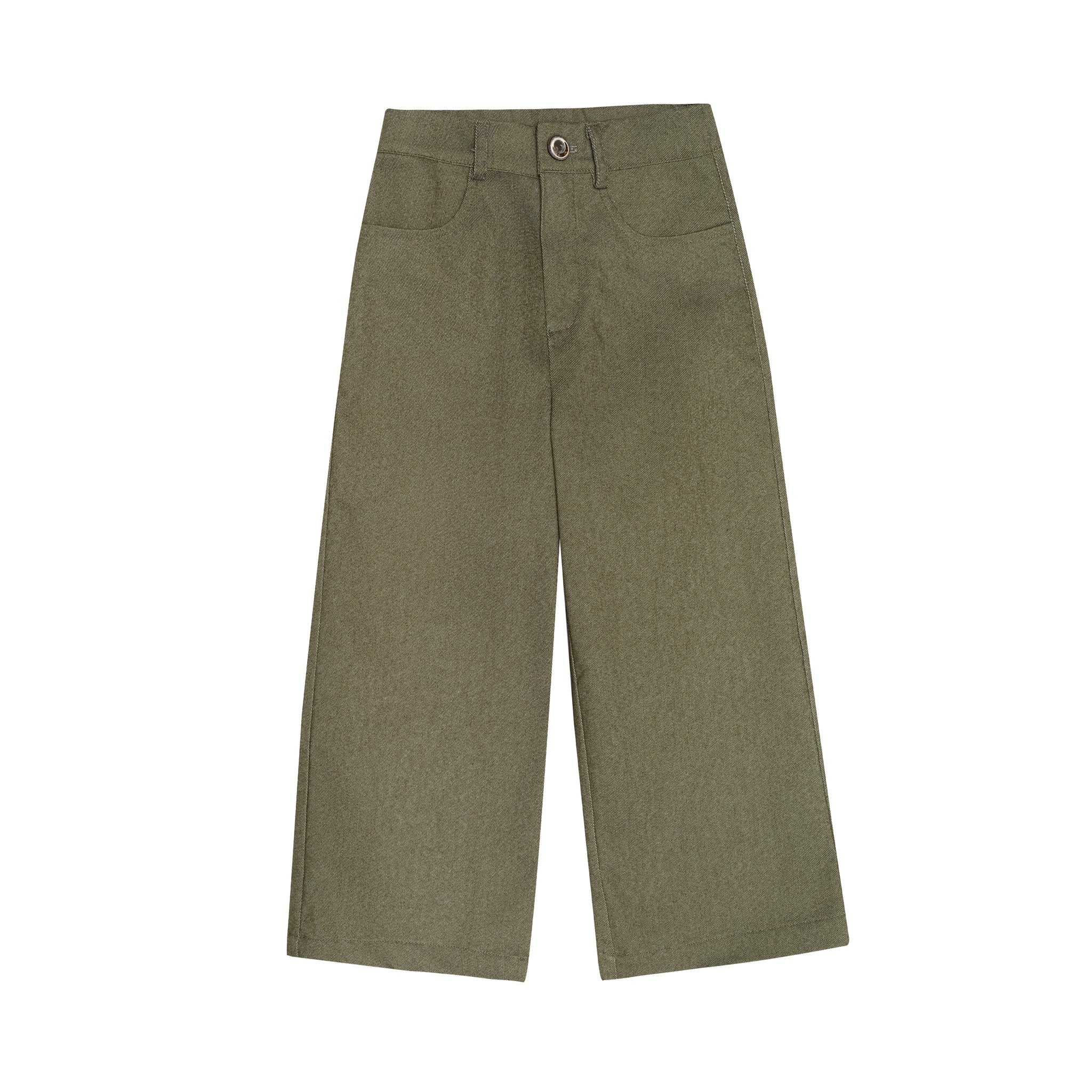 Denim Wide Trousers Henri, Green