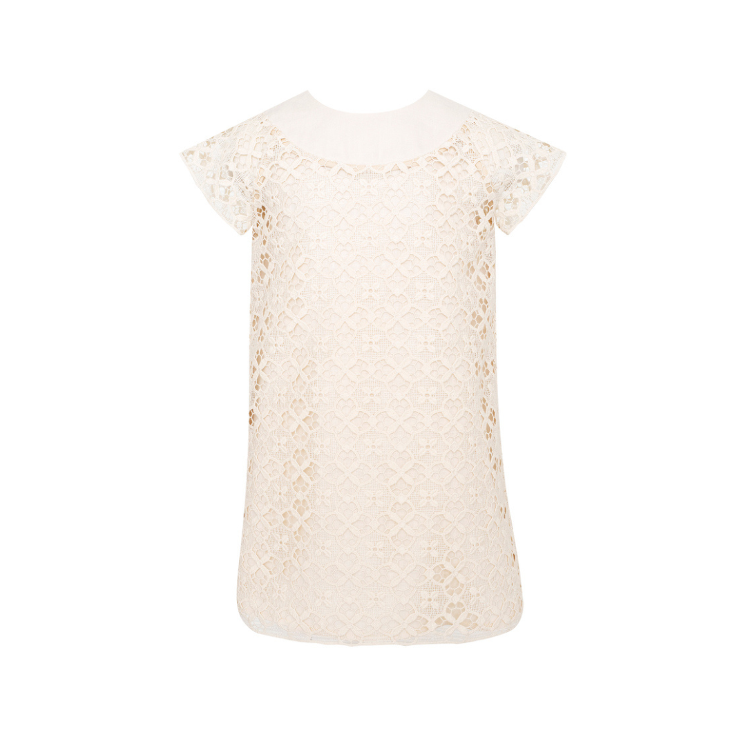 Lace Dress White Sand, Beige