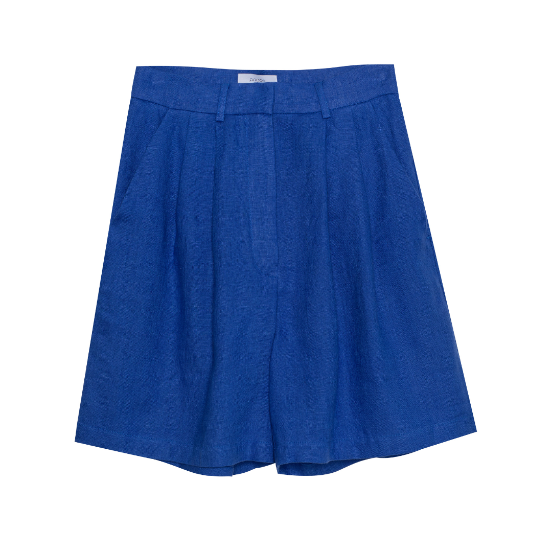 Linen Shorts Cruise Woman, Blue