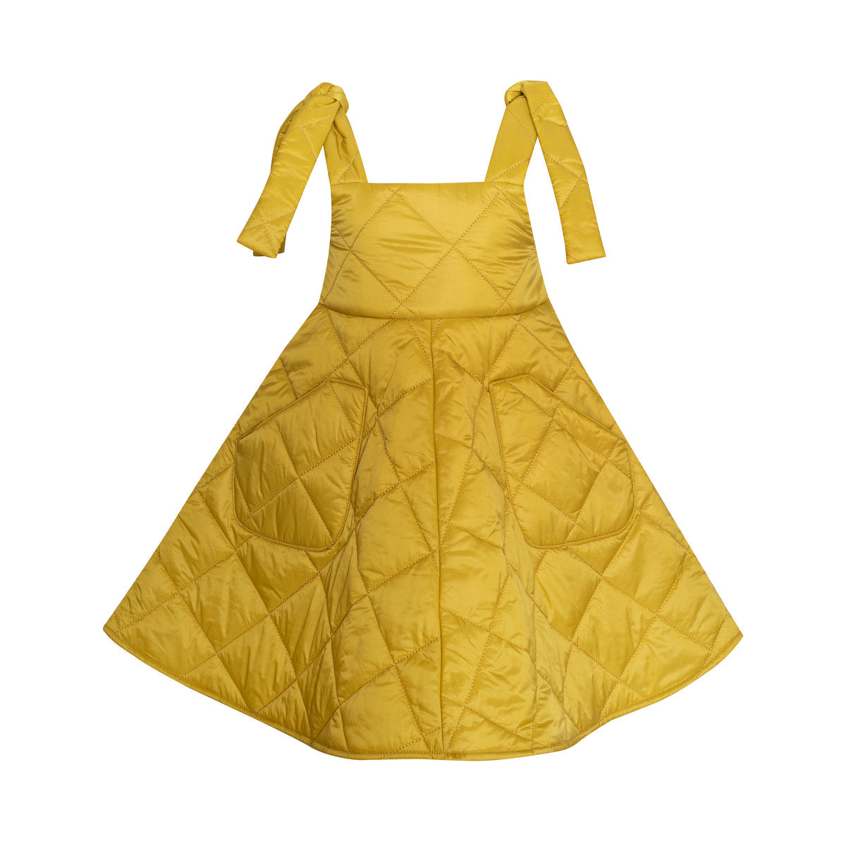 Puffer Pinafore Dress Lane, Yellow