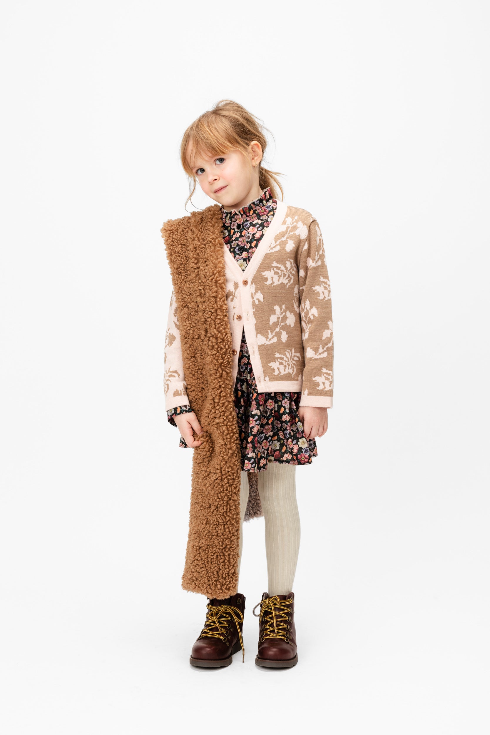 Teddy Scarf Bonbon, Brown