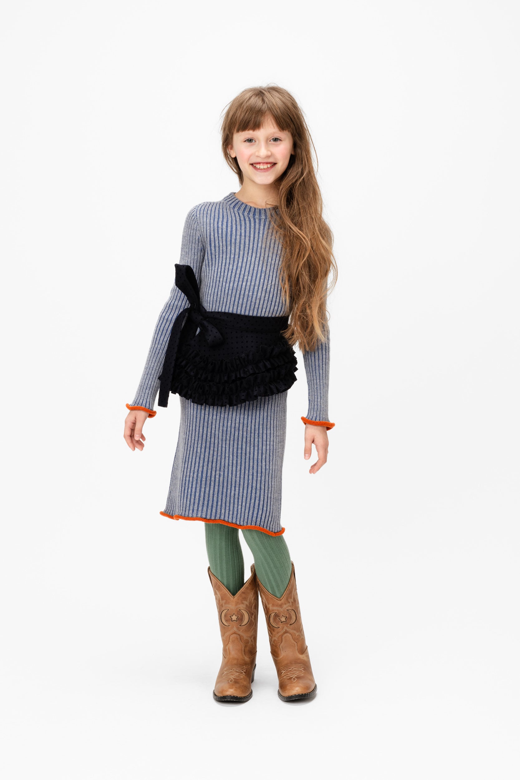 Wool Seamless Knit Dress Milan, Grey