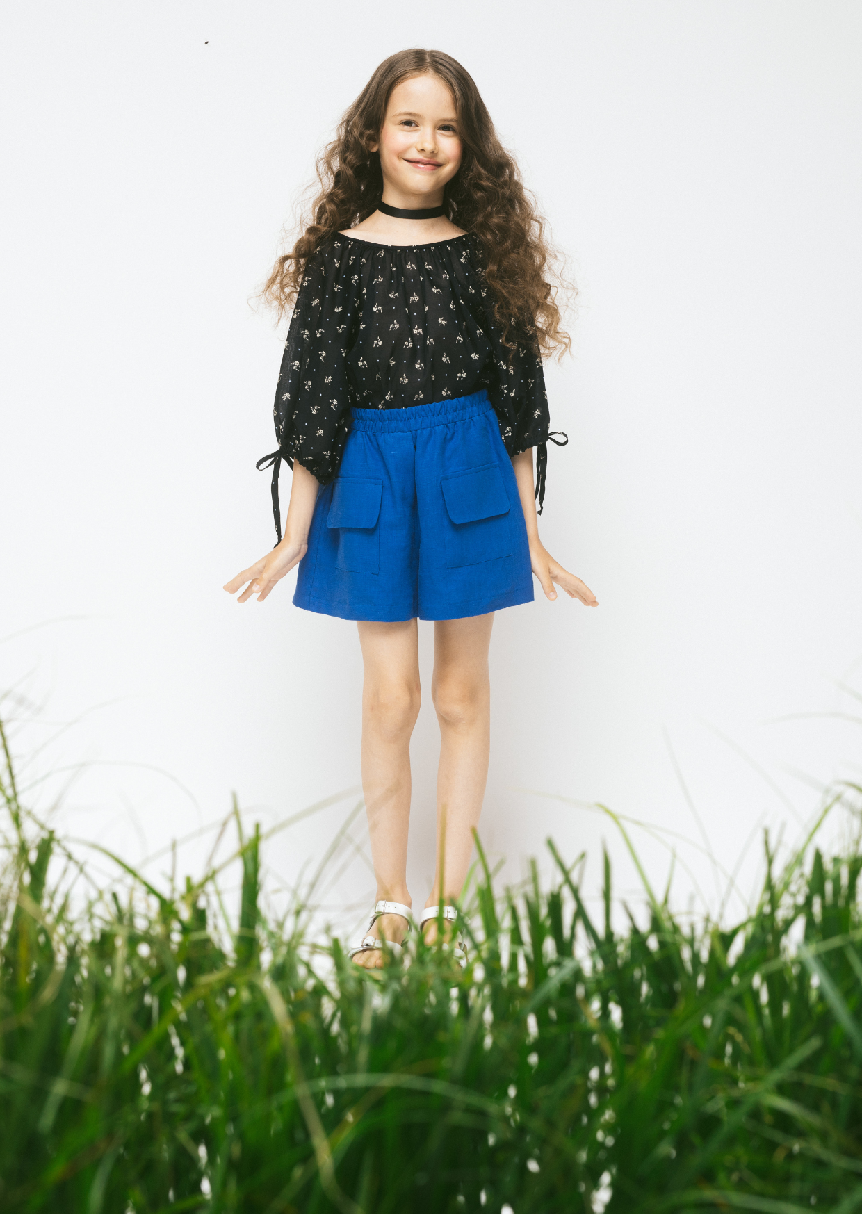 Cotton Chiffon Blouse Pearl, Black