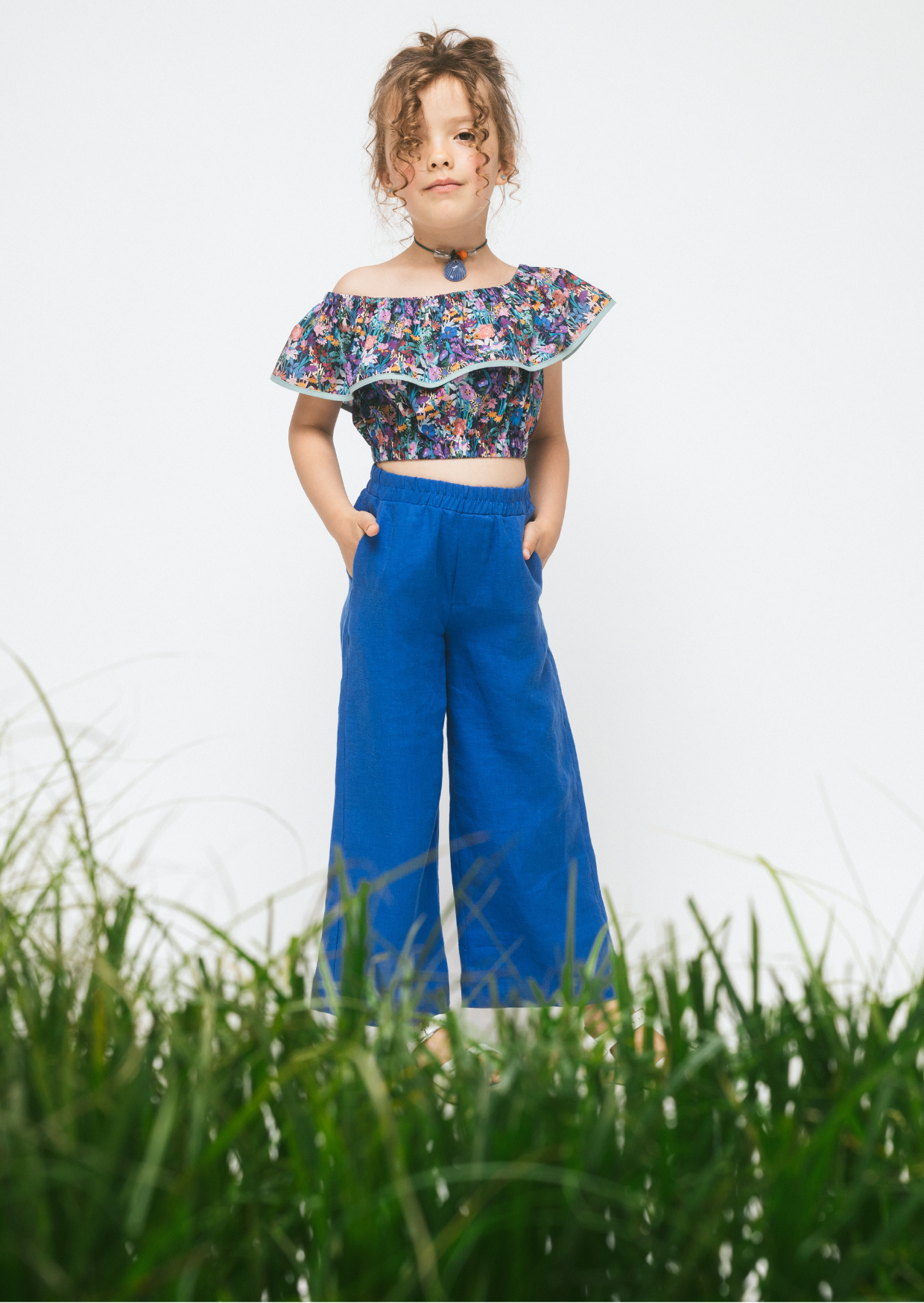 Cotton Crop Top Reef, Multicolor