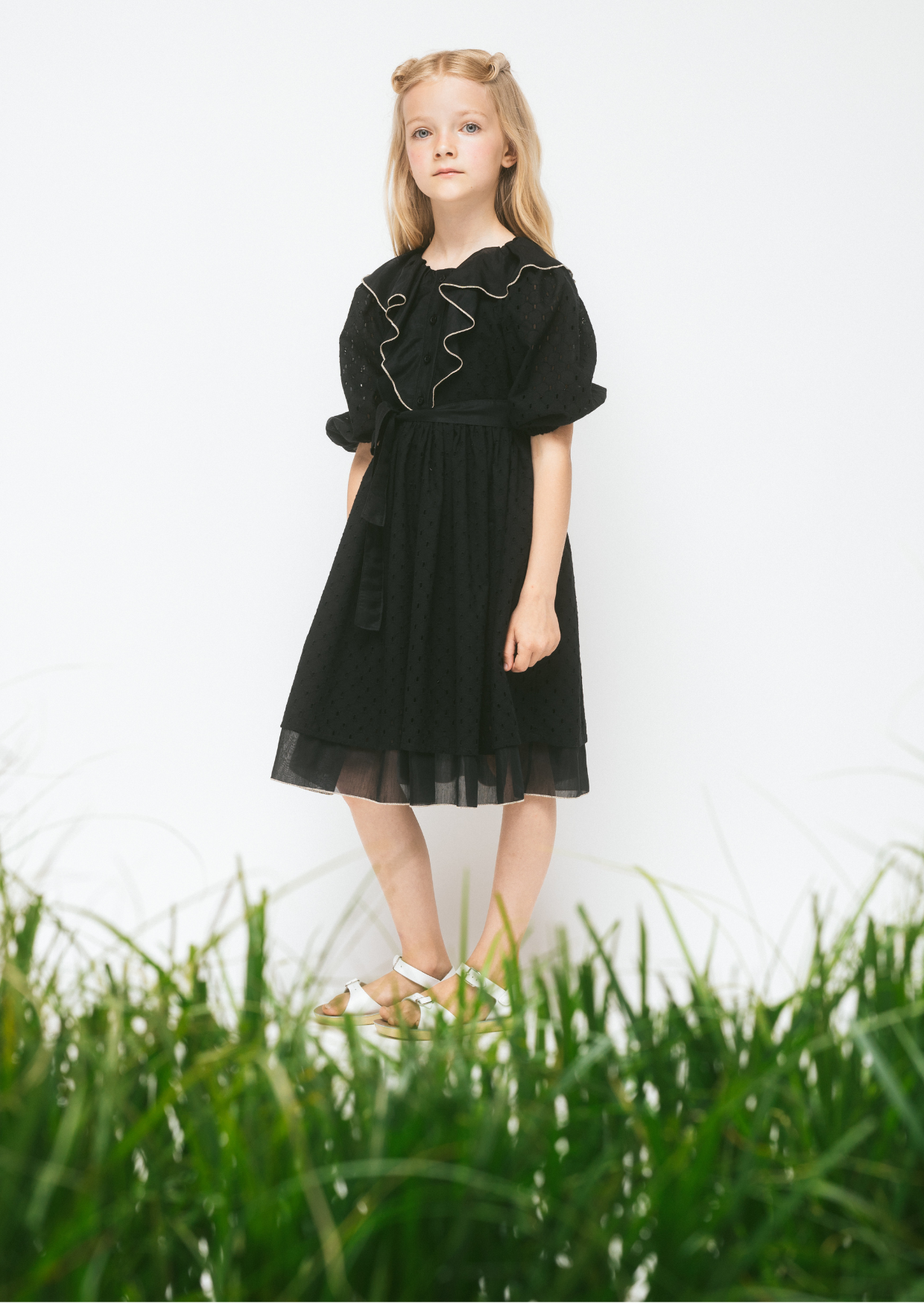 Cotton Maxi Dress Delta, Black