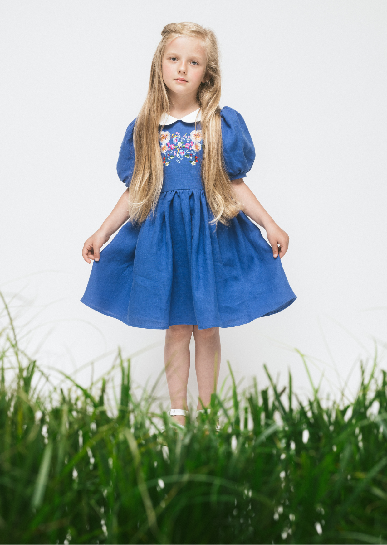 Linen Dress Cruise, Blue