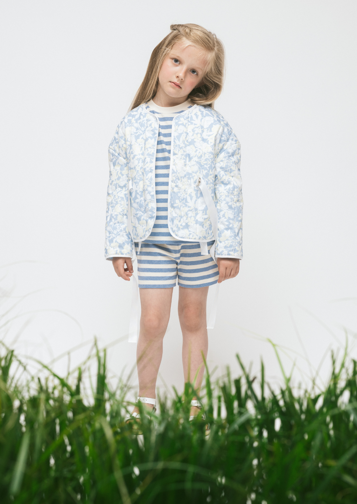 Reversible Cotton Jacket Anemone, Blue