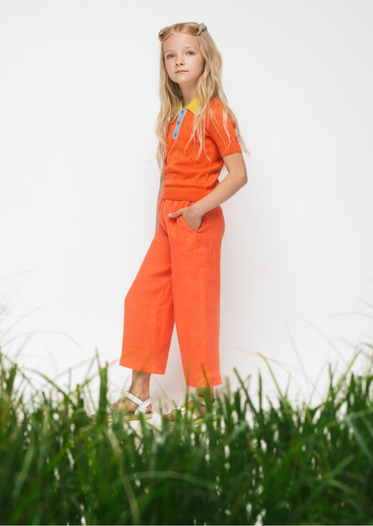 Linen Trousers Cruise, Orange