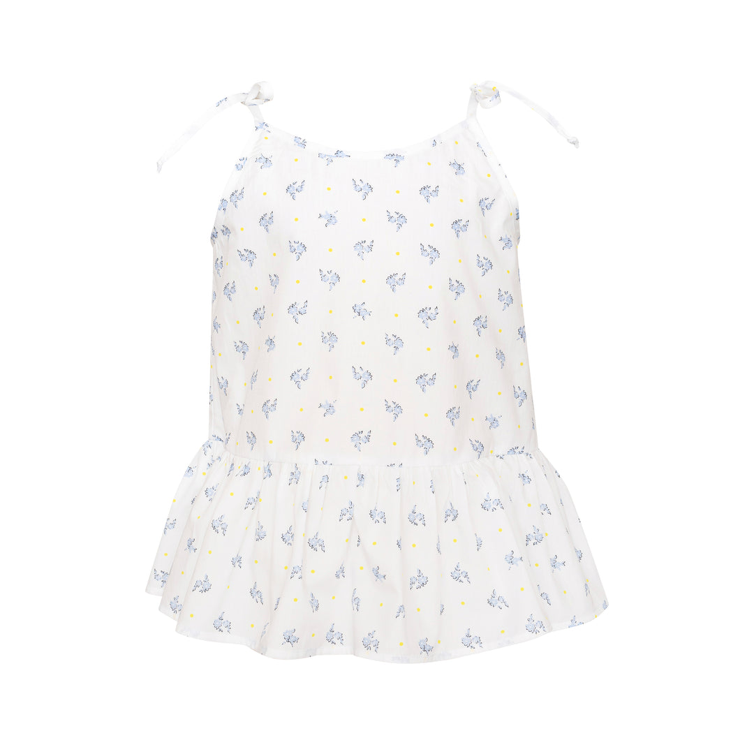 Cotton Strap Top Pearl, White