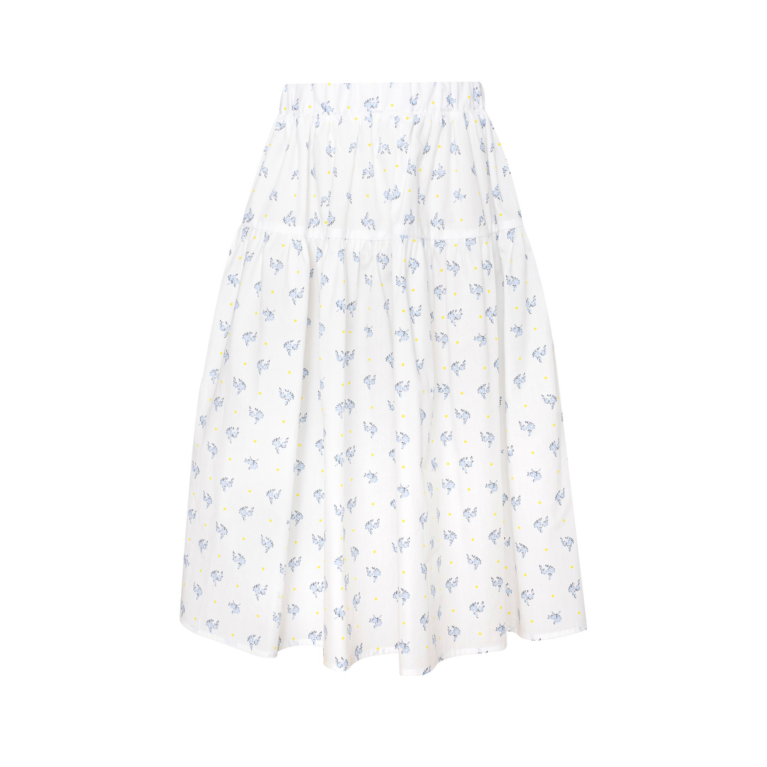 Cotton Skirt Pearl, White