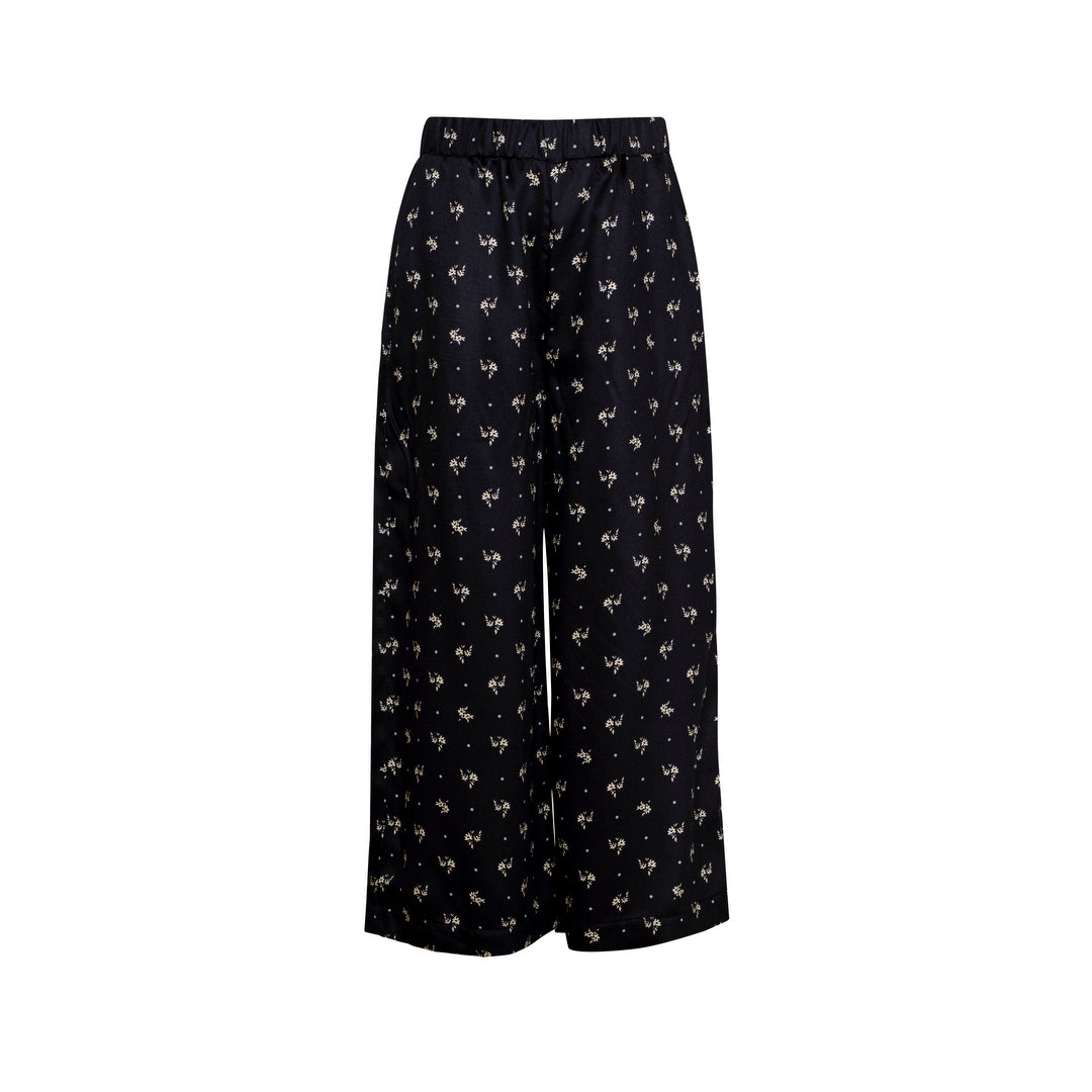 Viscose PJ Pants Pearl, Black