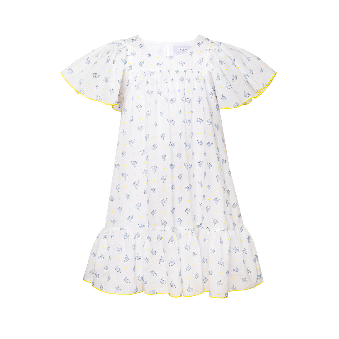 Cotton Chiffon Dress Pearl, White
