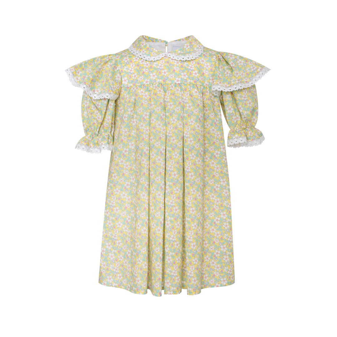 Cotton Dress Strawberry, Yellow