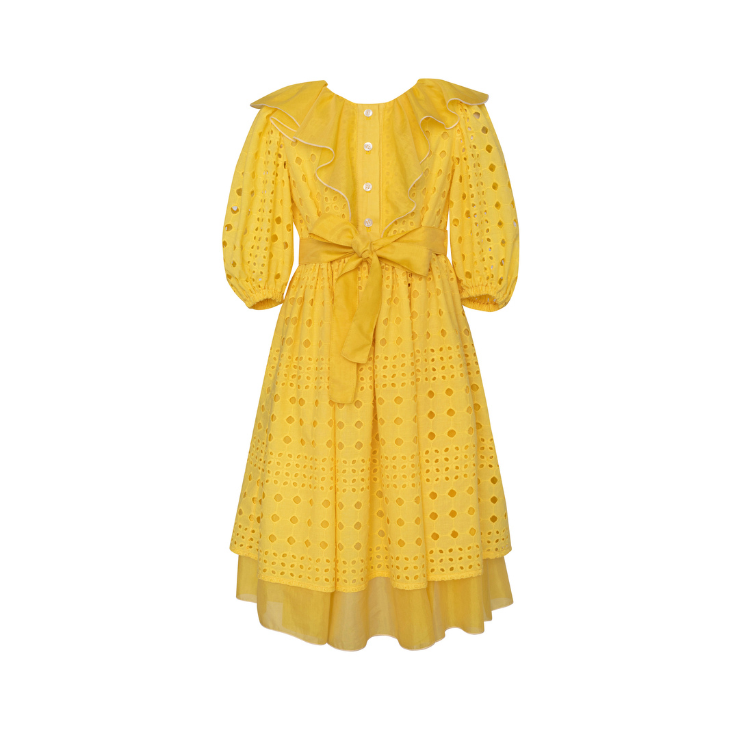 Cotton Maxi Dress Delta, Yellow